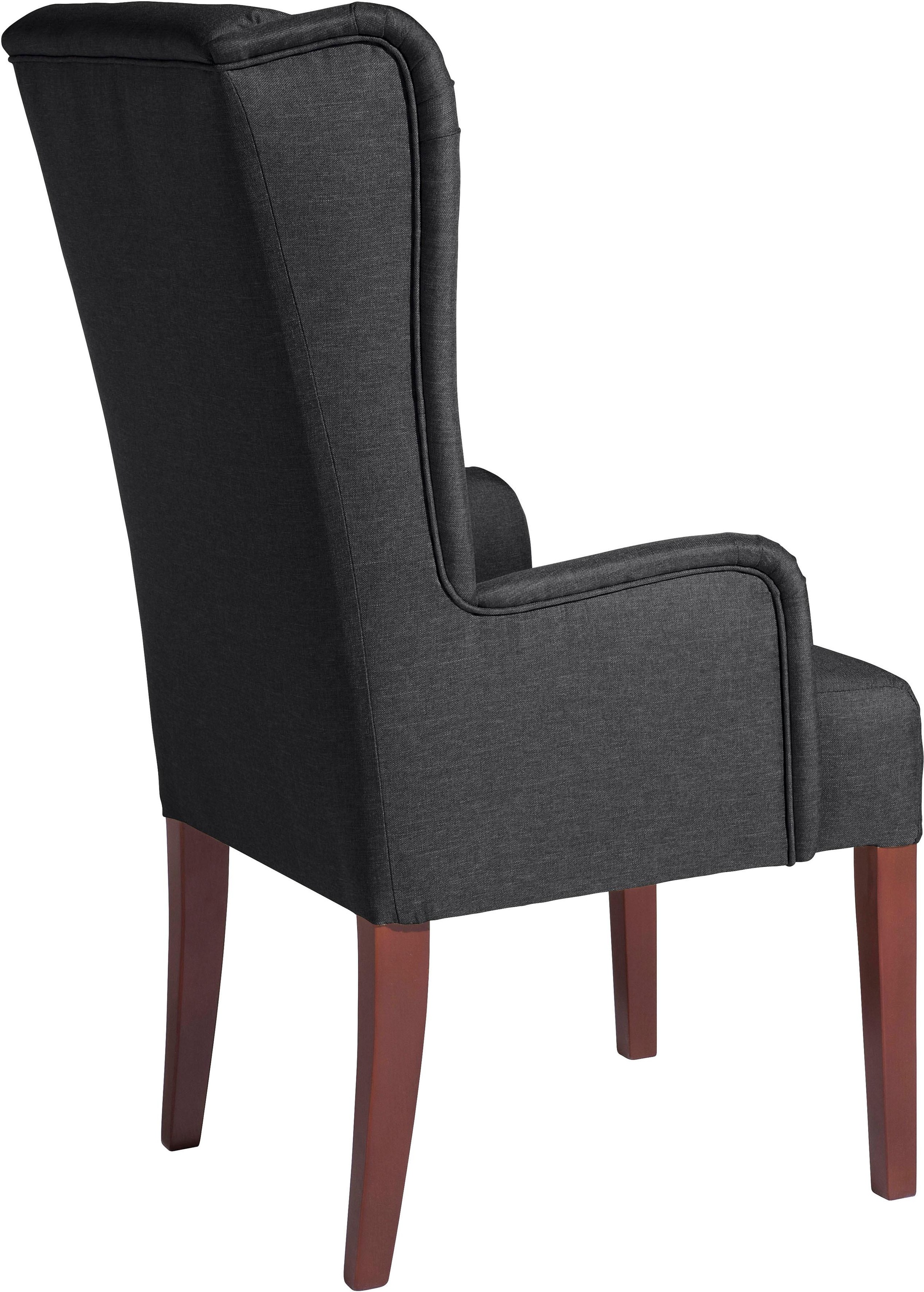 Max Winzer® Polsterstuhl »GOURMET, bequemer Ohrenstuhl, Esszimmerstuhl in tollen Farben«, Strukturwebstoff 16523, von Sternekoch Alexander Herrmann, mit dekorativen Zierknöpfen