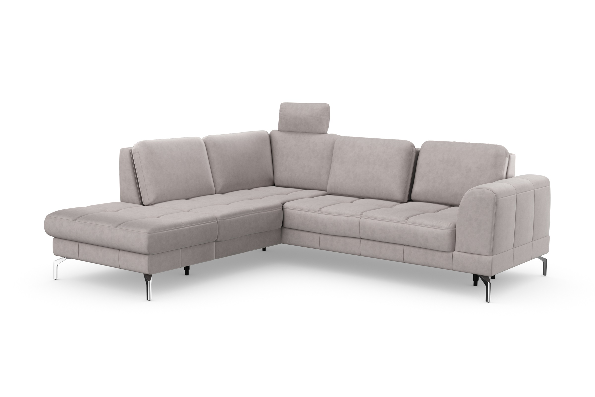 sit&more Ecksofa »Bendigo L-Form« inklusive Sitztiefenverstellung, Bodenfreiheit 15 cm, in 2 Fußfarben