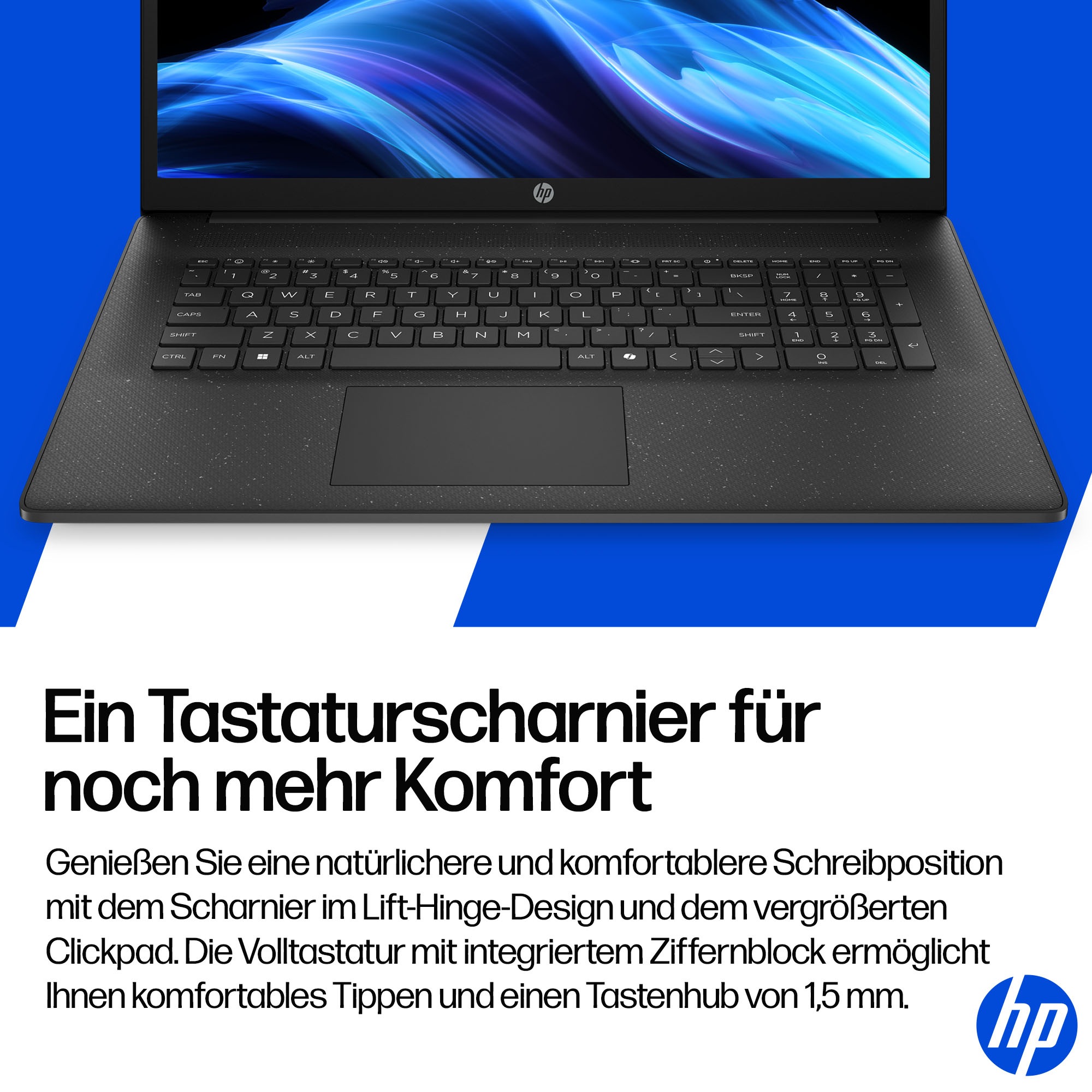 HP Notebook »17-cp AMD« 43,9 cm / 17,3 ″ AMD Ryzen 3 Radeon Graphics 512 GB SSD