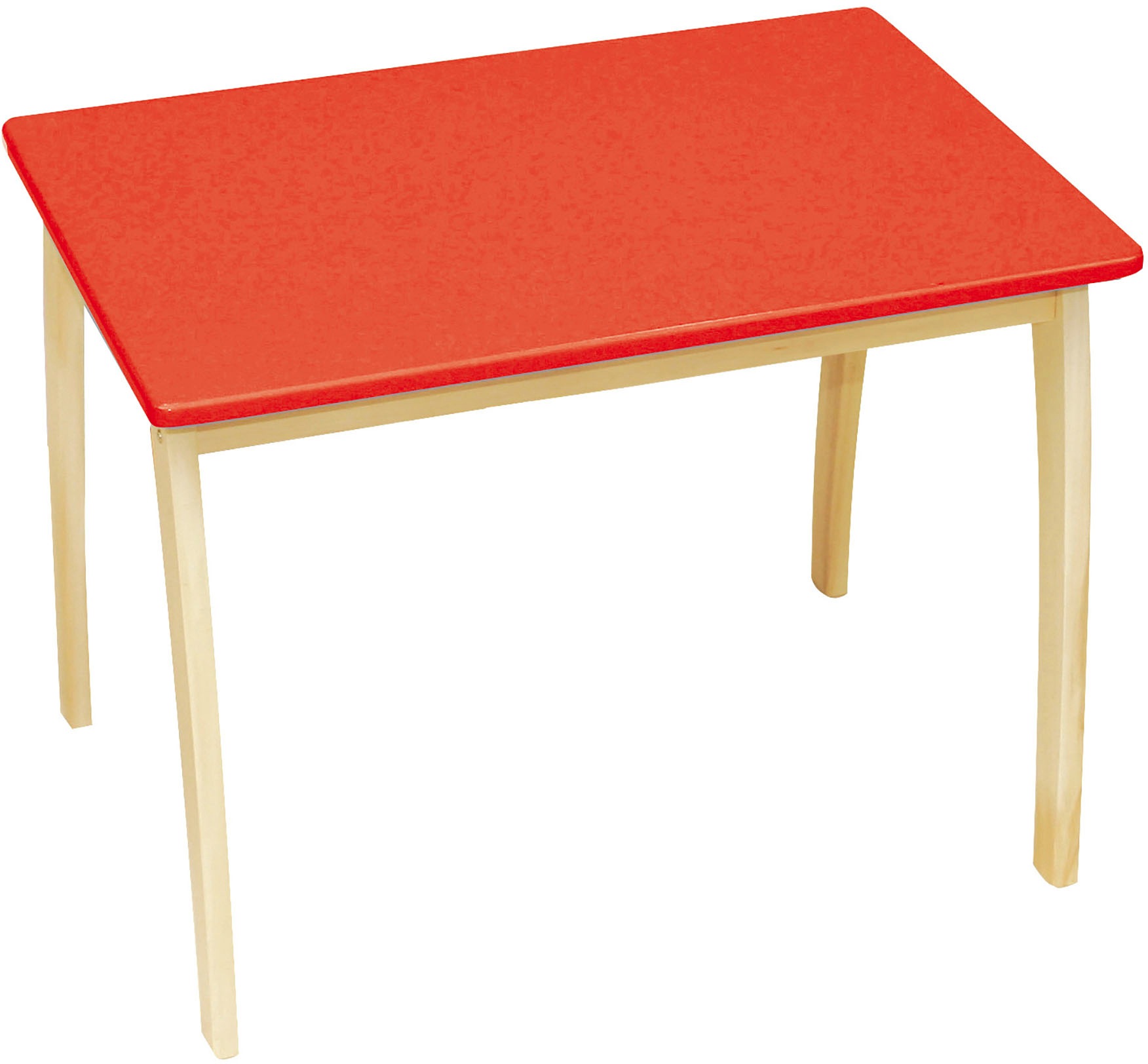 Kindertisch »mit farbig lackierter Tischplatte, rot«