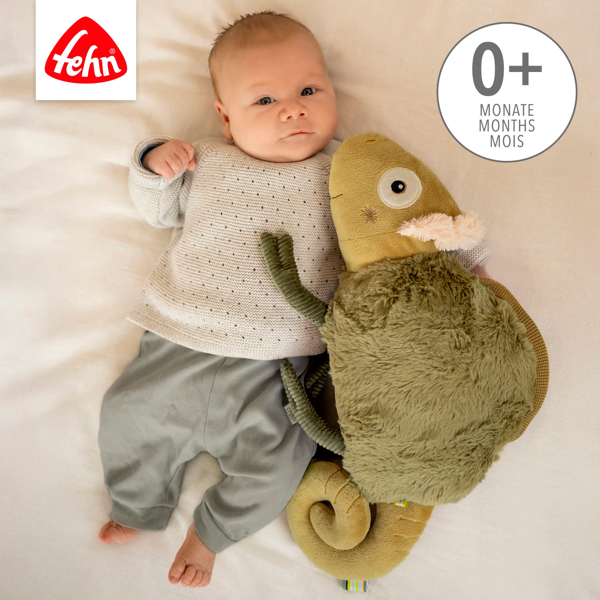 Fehn Kuscheltier »Lazy, Crazy & Pink, Kuscheltier Chamäleon XL«