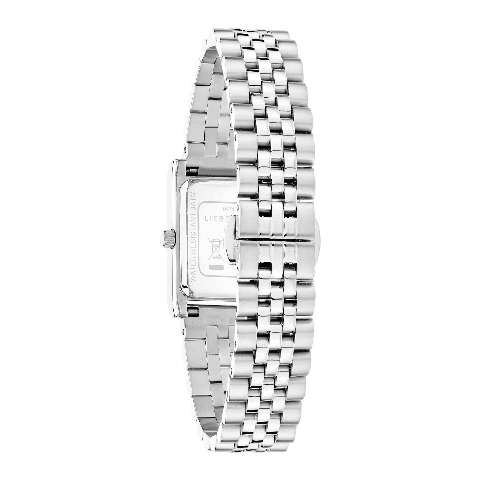 Liebeskind Berlin Quarzuhr »Classic Square« Armbanduhr, Damenuhr, Edelstahlarmband, analog