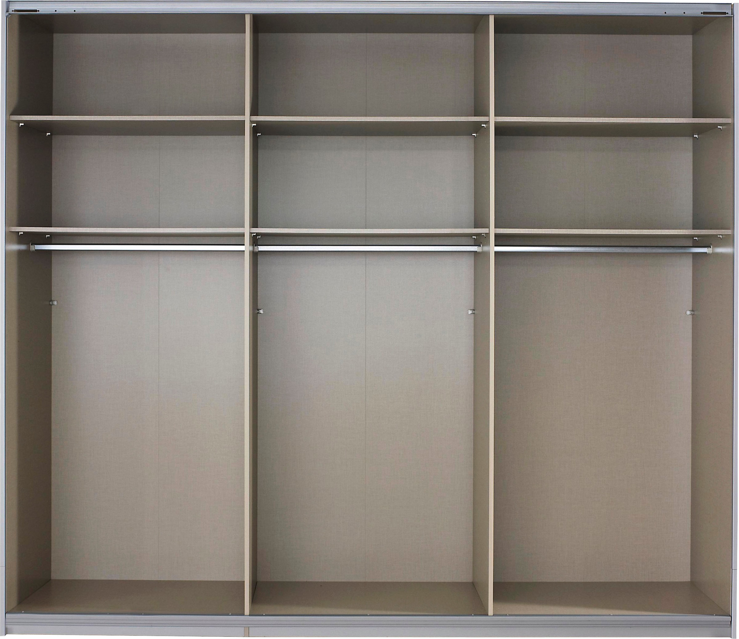 rauch Schwebetürenschrank »Quadra BESTSELLER Schrank Schlafzimmerschrank in vielen Breiten«, Kleiderschrank Garderobenschrank mit Glaselementen