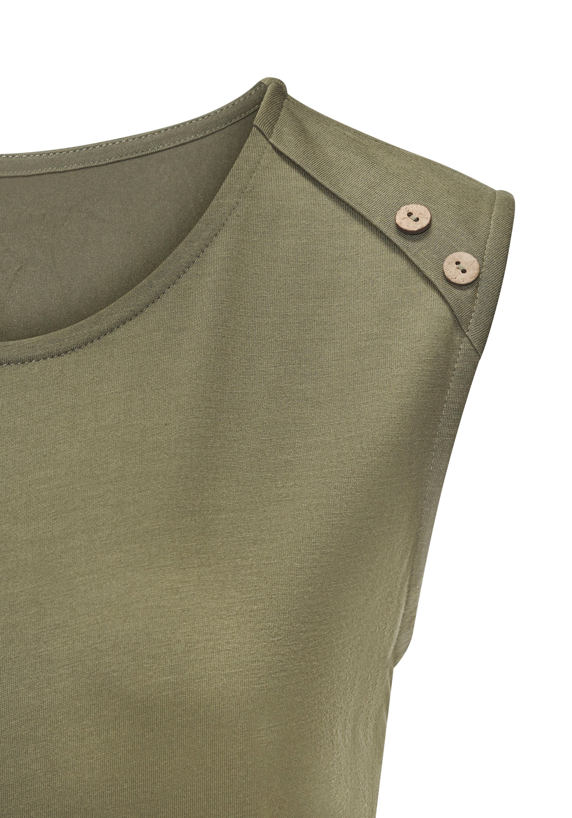 LASCANA Strandtop, mit Zierknöpfen, Sommertop, Basic