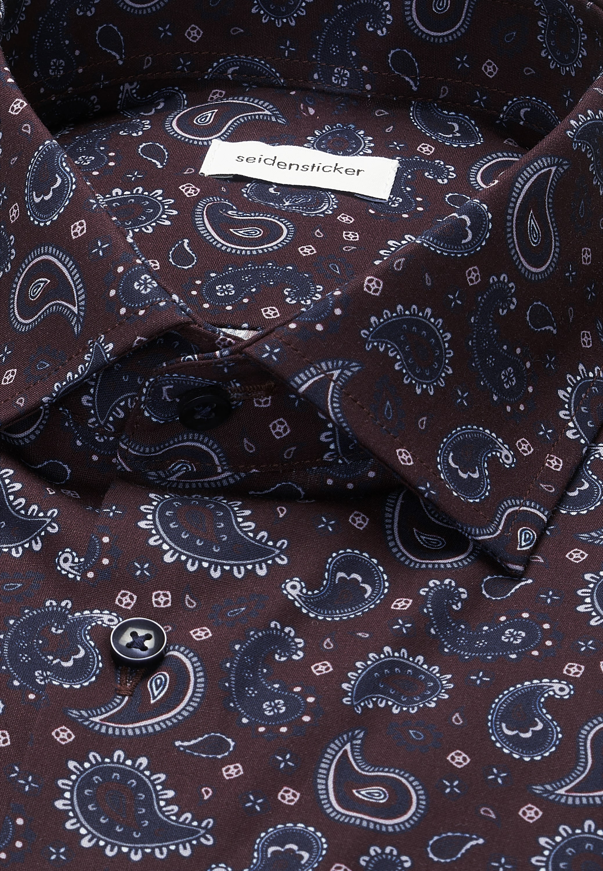 seidensticker Businesshemd »Schwarze Rose« Regular 1/1 Kentkragen Druck