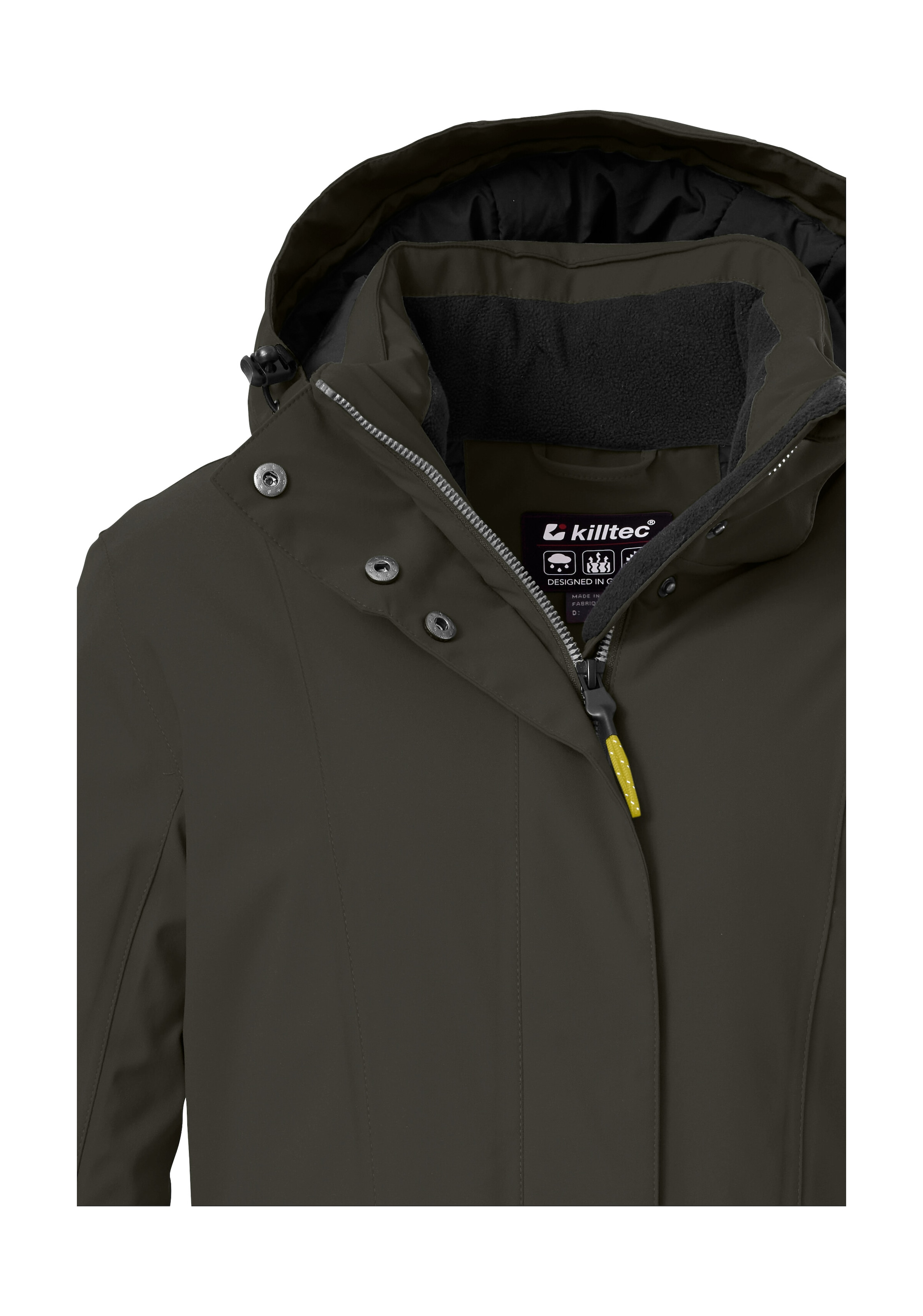 Killtec Parka »Damen Funktionsparka« Wasserdichter, atmungsaktiver Damenparka mit abnehmbarer Kapuze