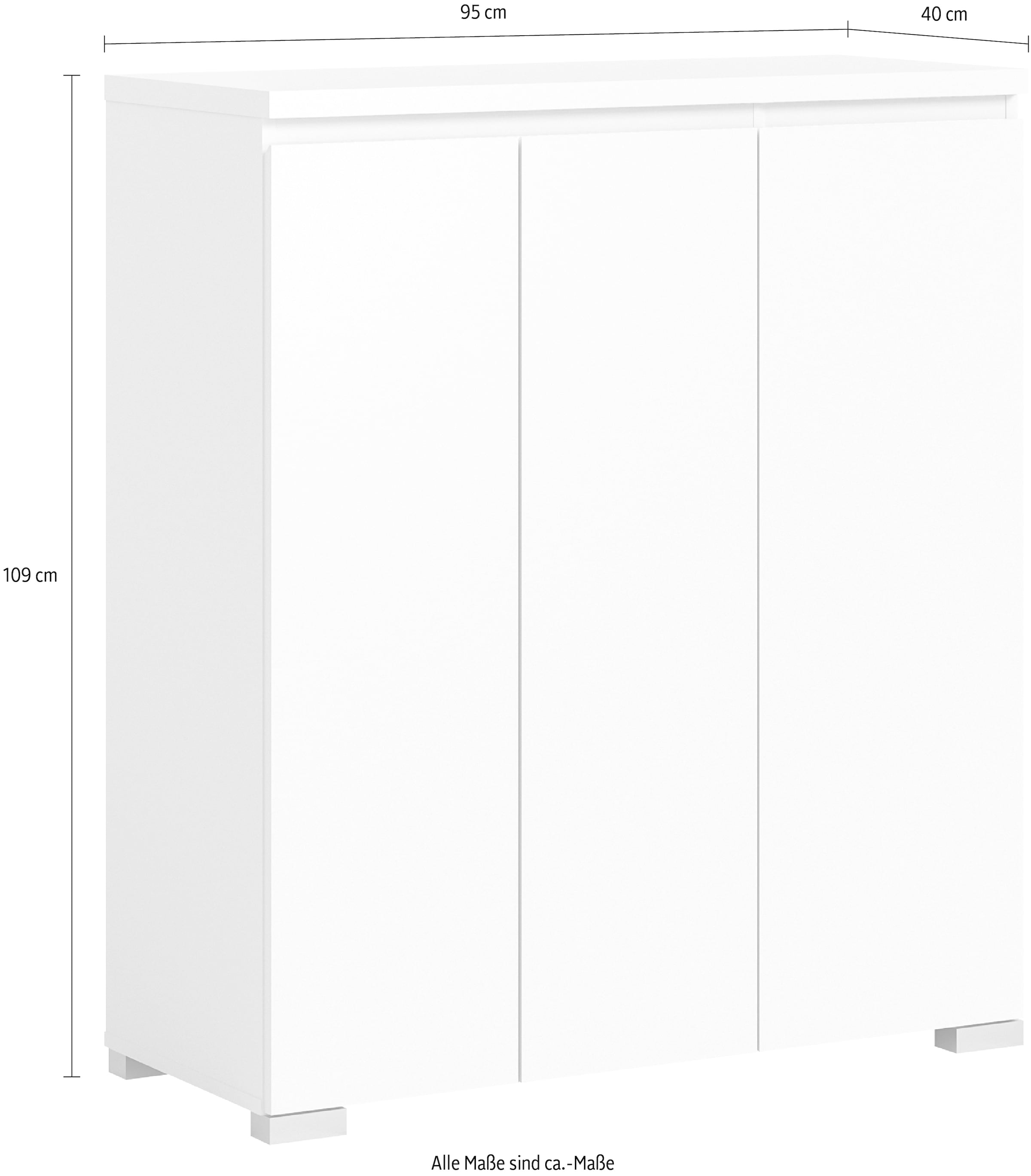 INOSIGN Schuhschrank »Skoskap, Tiefe 40 cm, 3 Türen, 10 Fächer, 8 Einlegeböden«, Platz für ca. 17 Schuhpaare, Kommode, Schuhkommode, Schuhregal