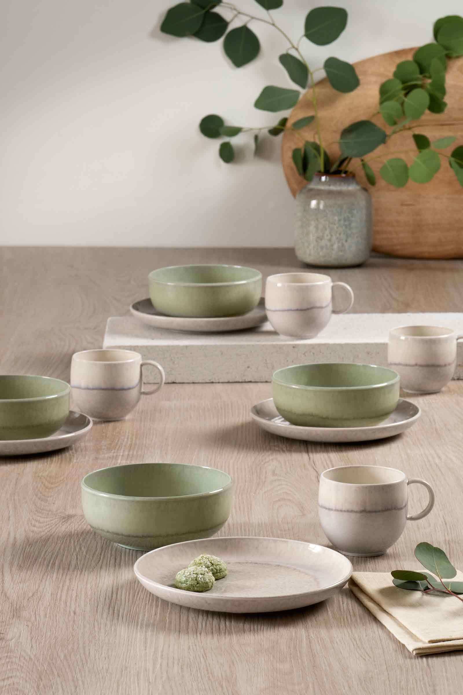 like. by Villeroy & Boch Schale »Müslischale Perlemor Sand ø 14,9 cm grün« 1 Spülmaschinenfest, Mikrowellensicher