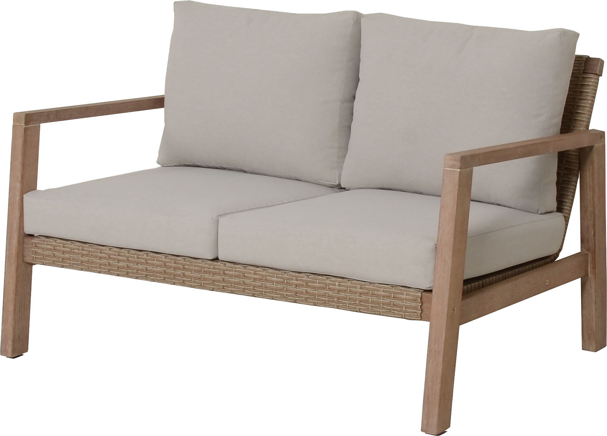 Garden Pleasure Gartenlounge-Set »»SAN«« 4 Stk. tlg. 2 Sessel, Tisch LxB: 106x66 cm, inkl Kissen