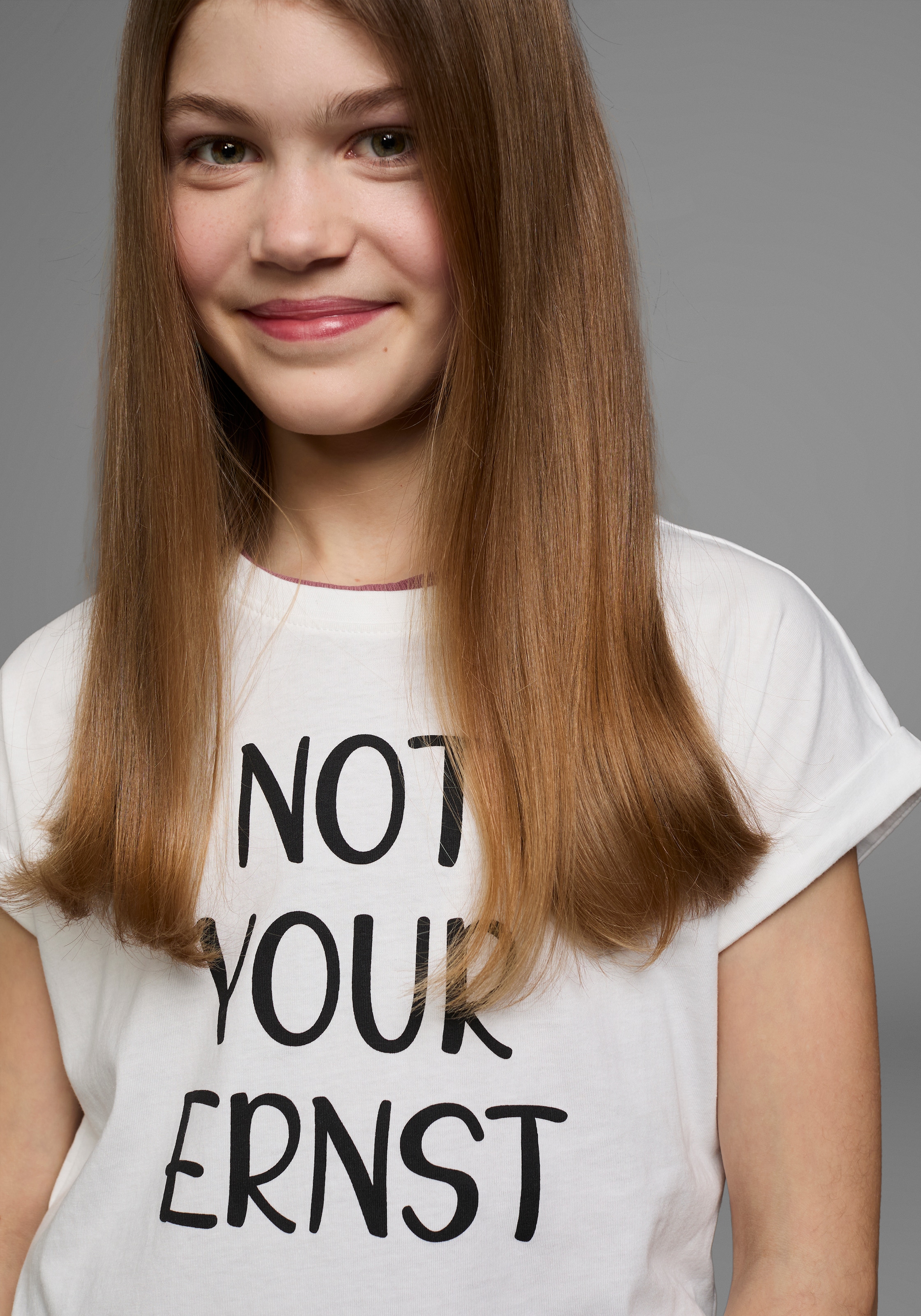 KIDSWORLD T-Shirt »NOT YOUR ERNST«, Kurzarm, bedruckt, Rundhalsausschnitt, aus Baumwolle