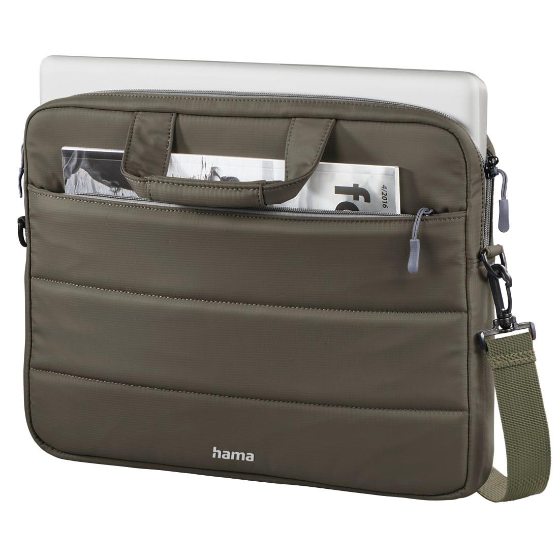Hama Laptoptasche »Notebook Tasche bis 34 cm (13,3 Zoll) aus Nylon, eleganter Look«, Mit Tablet- und Dokumentenfach, Organizerstruktur und Trolleyband