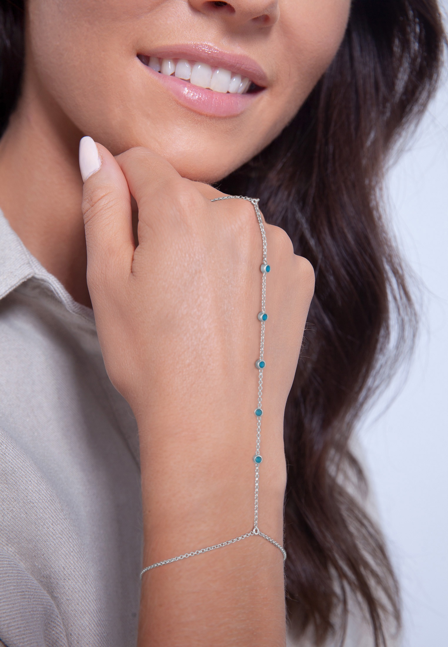 Elli Schmuckset »Armband Hand Chain Handkette Armband 925 Silber«