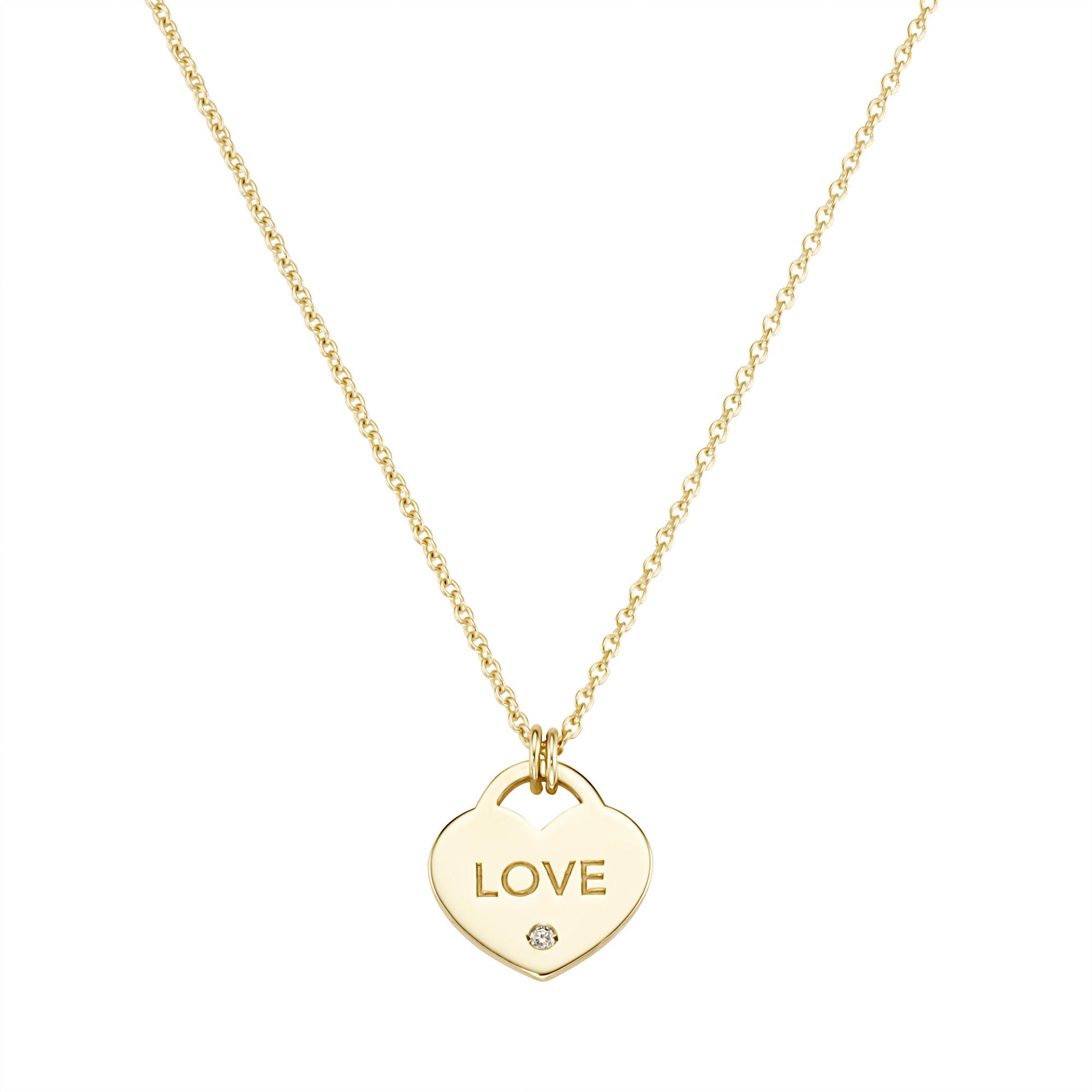 Luigi Merano Goldkette »Kette mit Herz Love-Schrift, Gold 375«