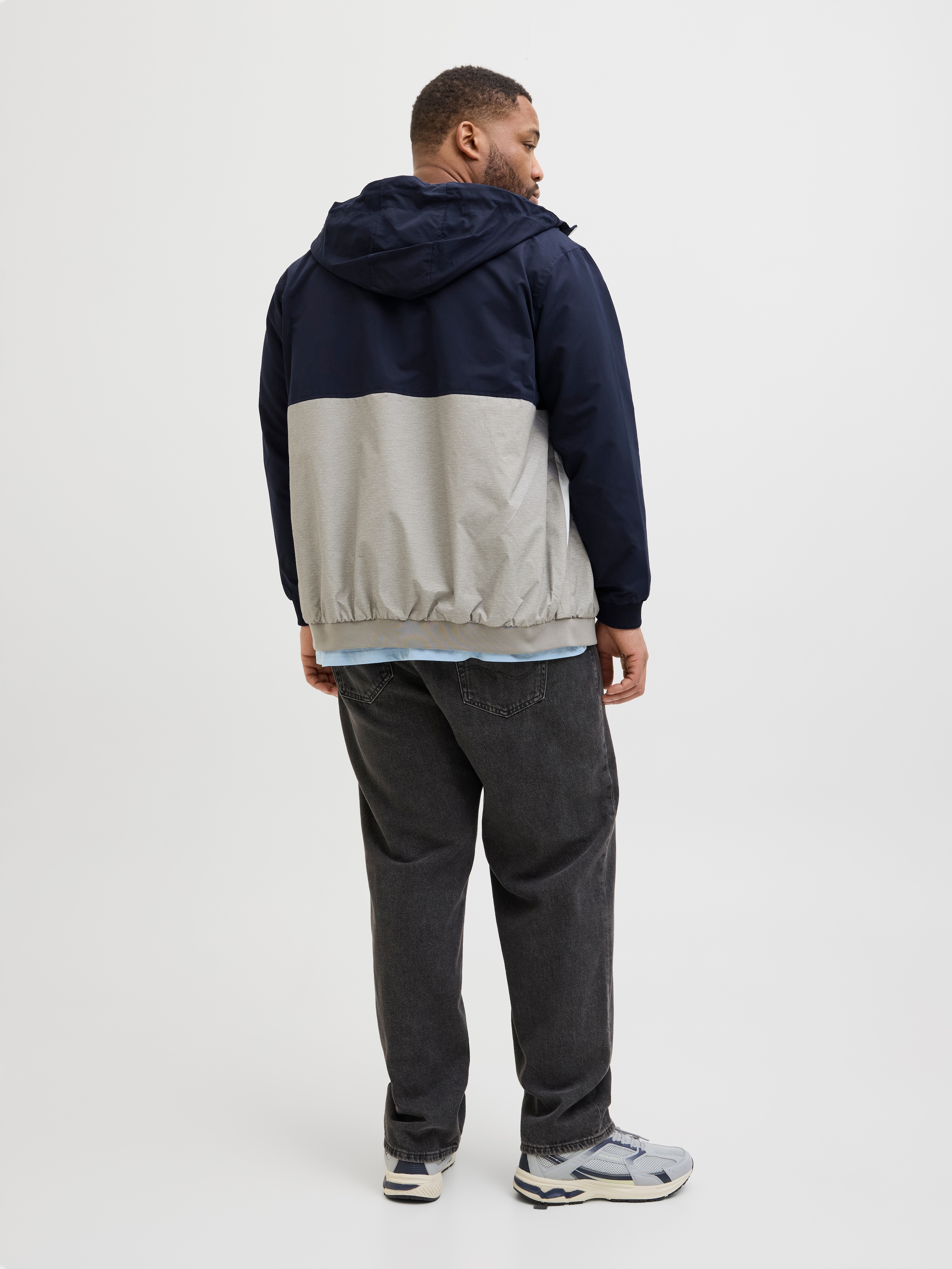 Jack & Jones PlusSize Bomberjacke »JJERUSH HOOD BOMBER NOOS PLS«, mit Kapuze, mit Logo Schriftzug