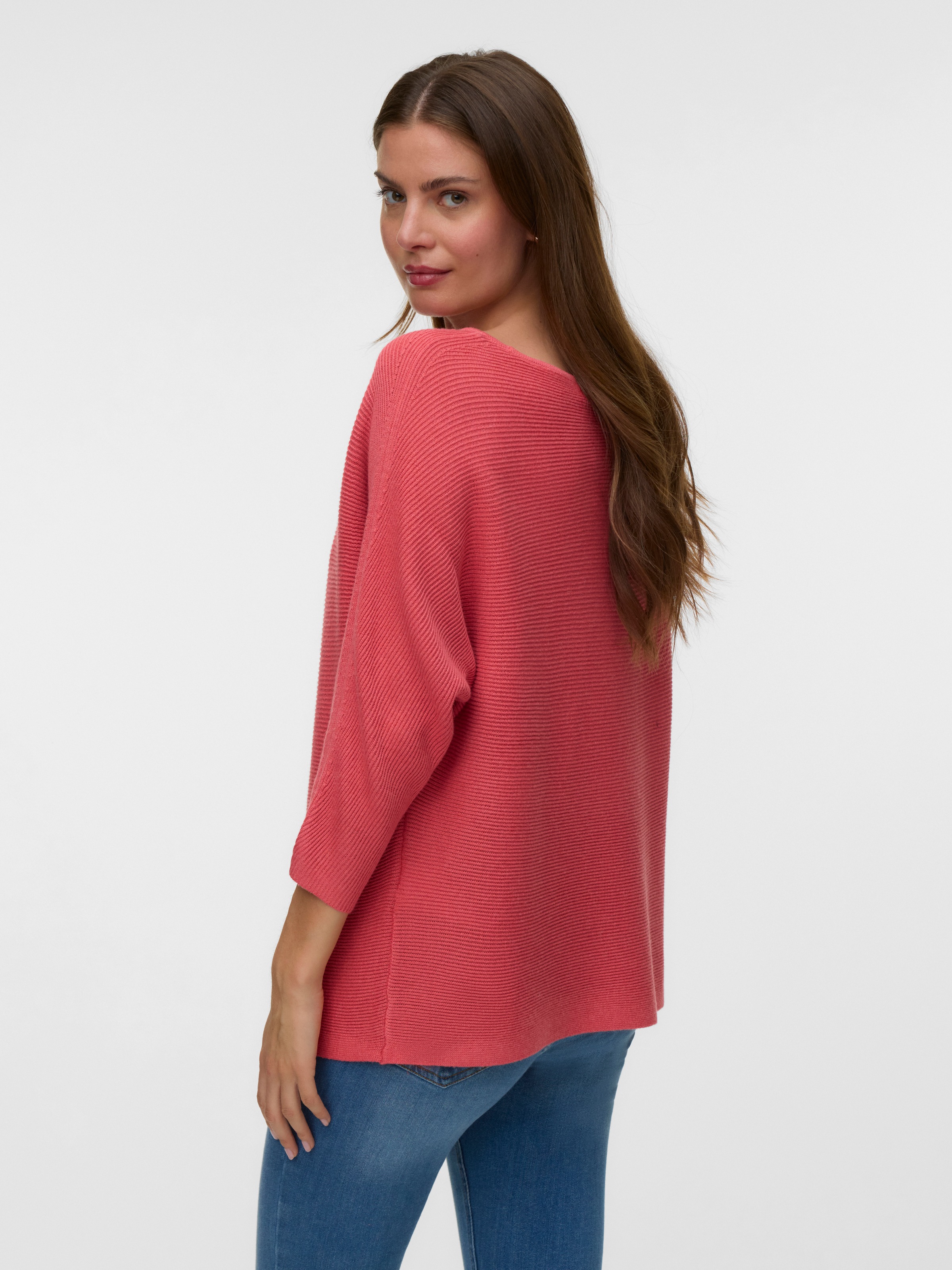 Vero Moda 3/4 Arm-Pullover »VMNORA 3/4 BOATNECK BLOUSE NOOS« mit Fledermausärmeln