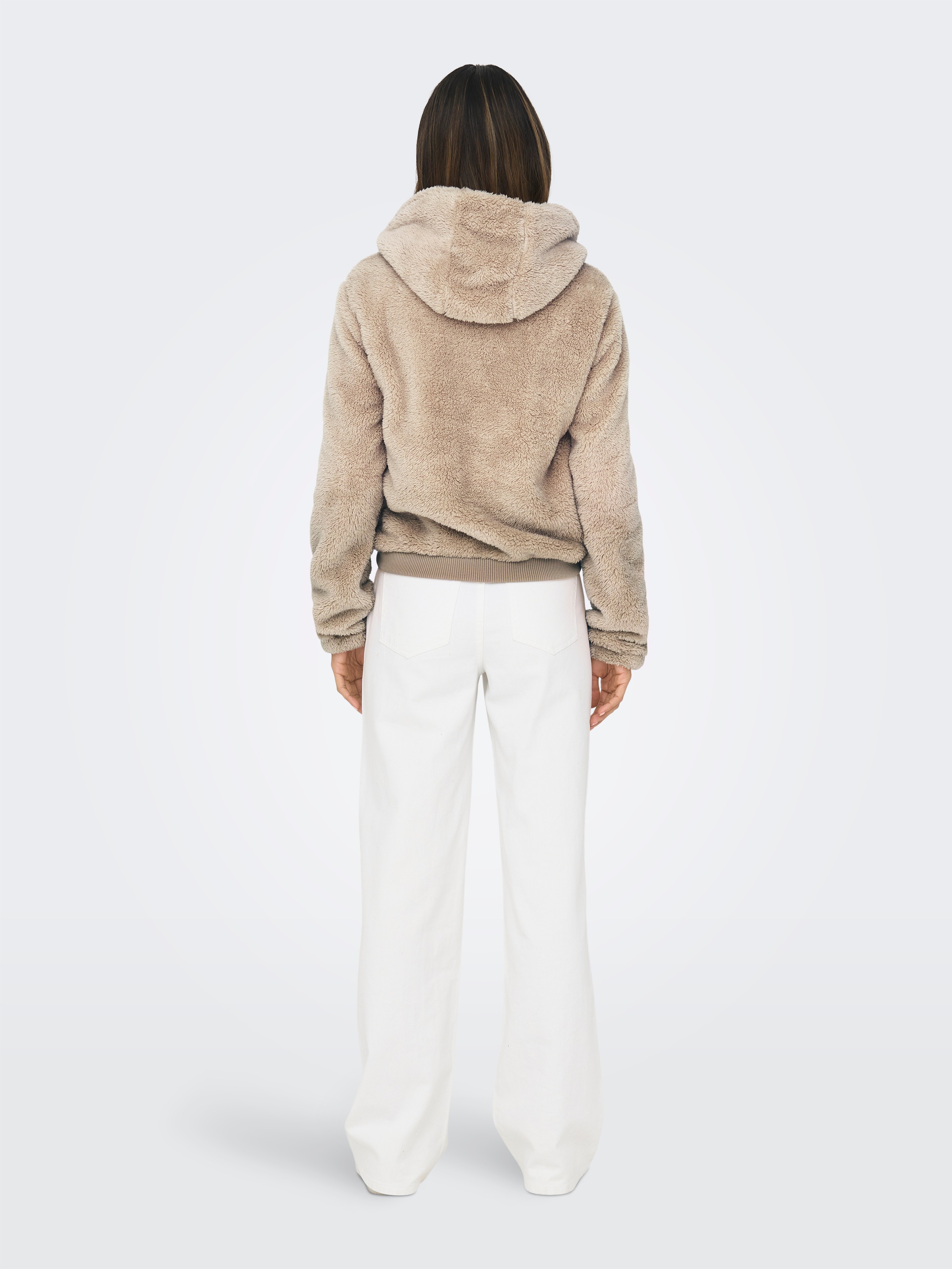 ONLY Kapuzenplüschjacke »ONLNEWANNA CONTACT SHERPA JKT OTW NOOS«, mit Kapuze