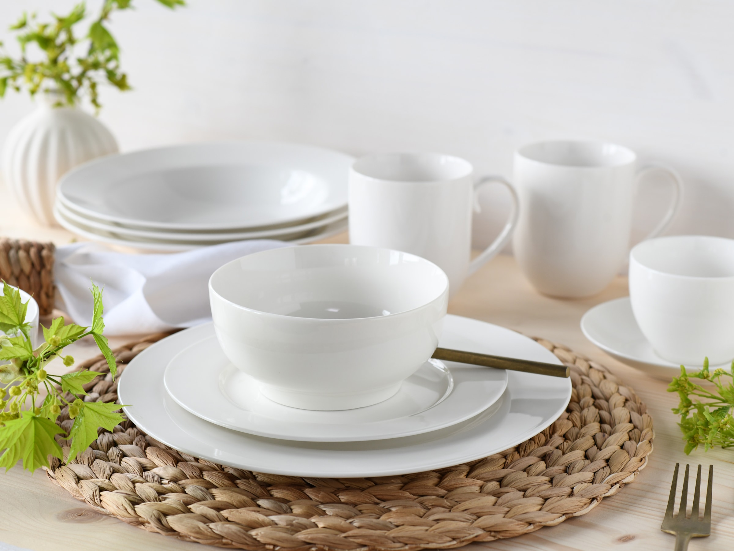 CreaTable Kombiservice »Fleur Royal, Kombi-Service 42-tlg« Traditionelle Fahnenform