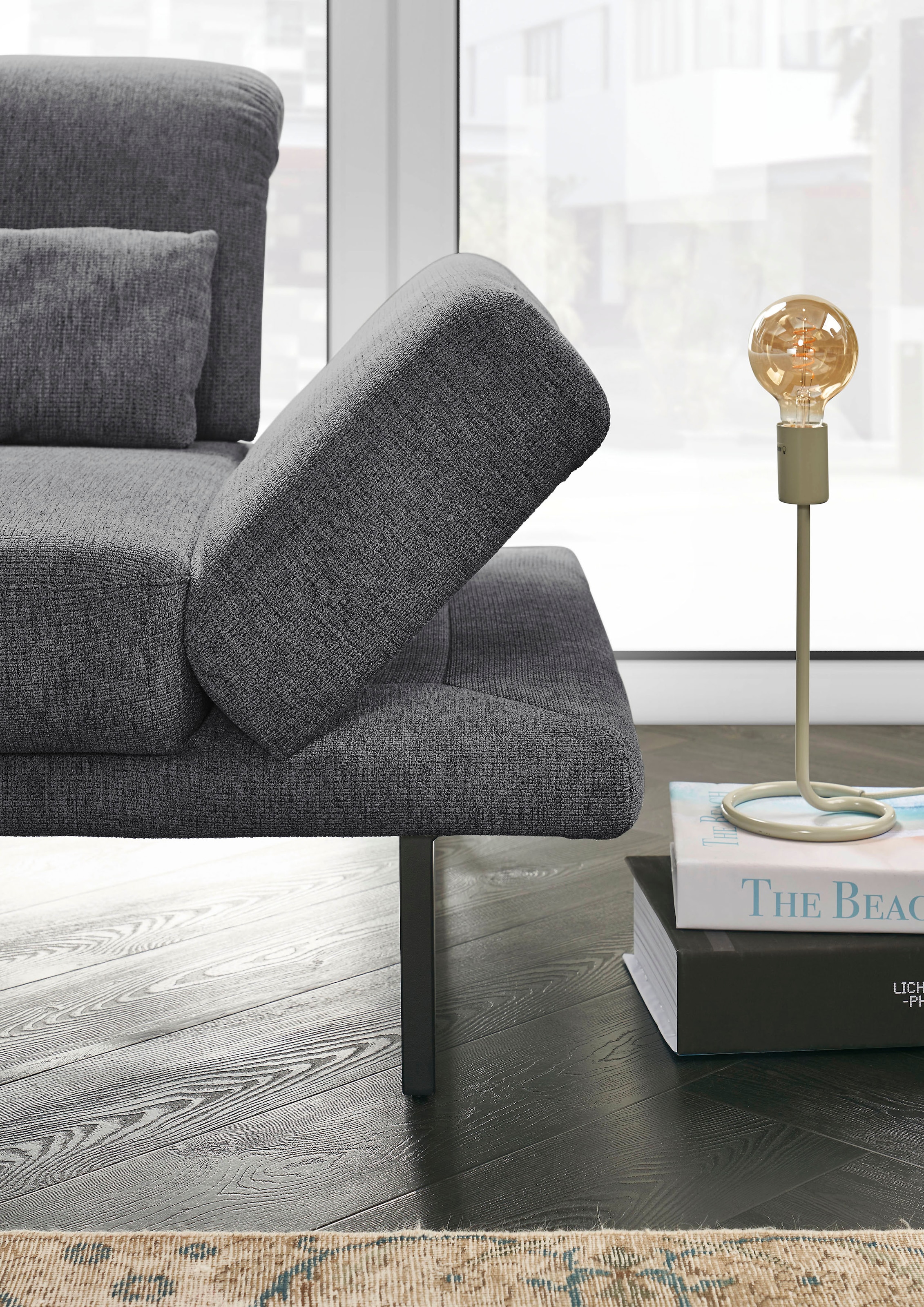 3C Candy 3-Sitzer »Mallow Designsofa mit Komfortfunktionen, modern und bequem,« Verstellbare Armlehne und Kopfteil, manuelle Sitztiefenverstellung