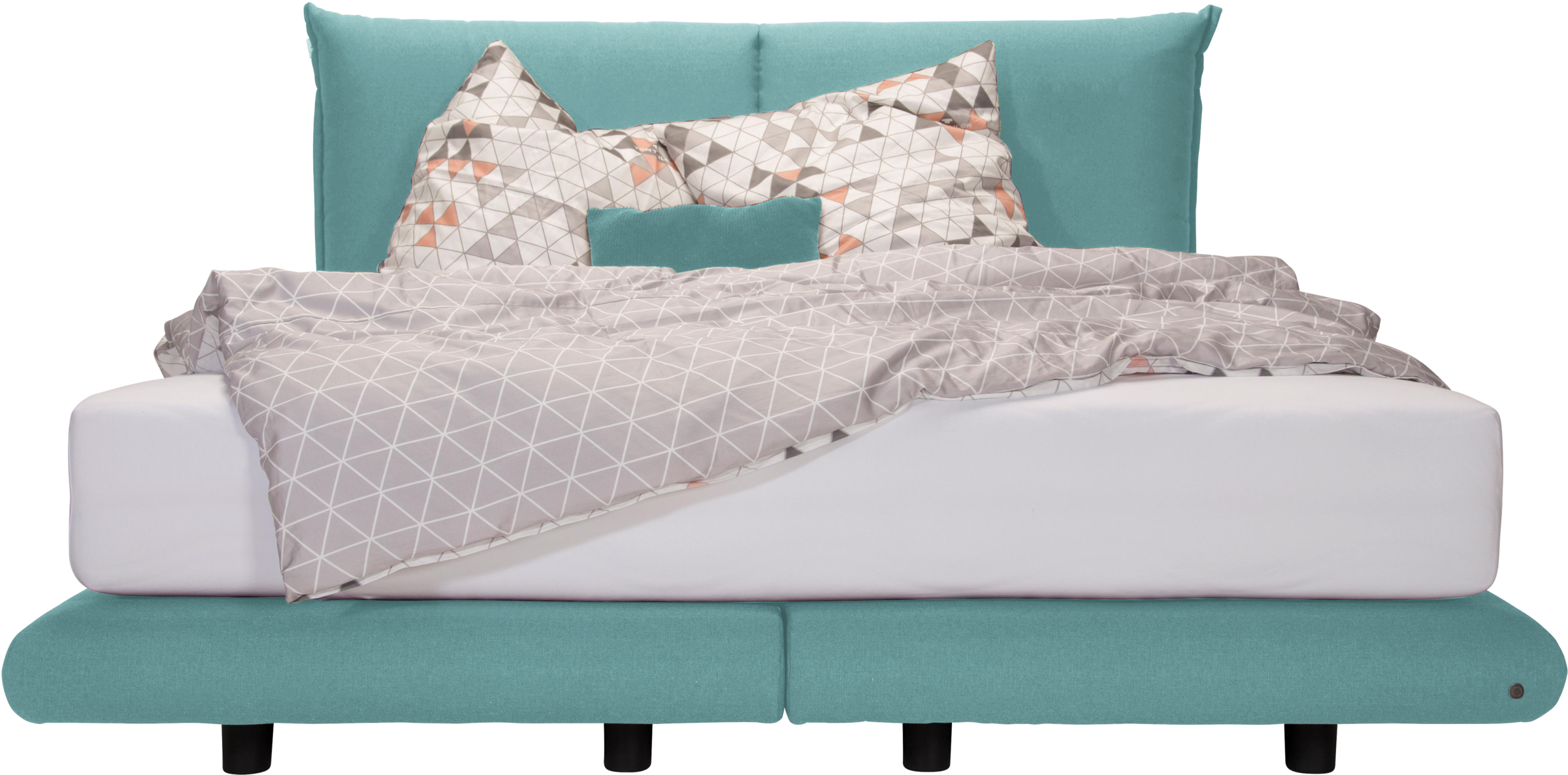 TOM TAILOR HOME Boxspringbett »SOHO PILLOW BOX«, in Schwebeoptik, Kopfteil in Kissenform, Höhe 120 cm