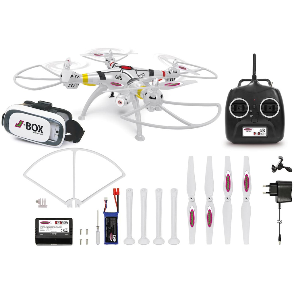 Jamara RC-Quadrocopter »Payload GPS VR Drone Altitude HD«, (Set, Komplettset)