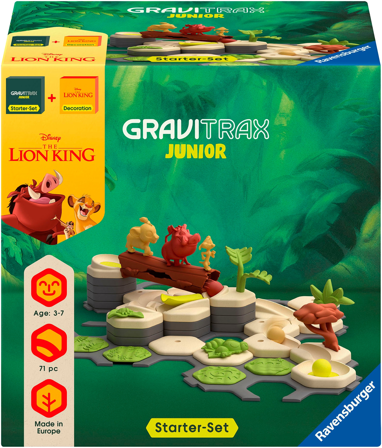 Ravensburger Kugelbahn-Bausatz »GraviTrax Junior Starter Set Disney Lion King«, Made in Germany