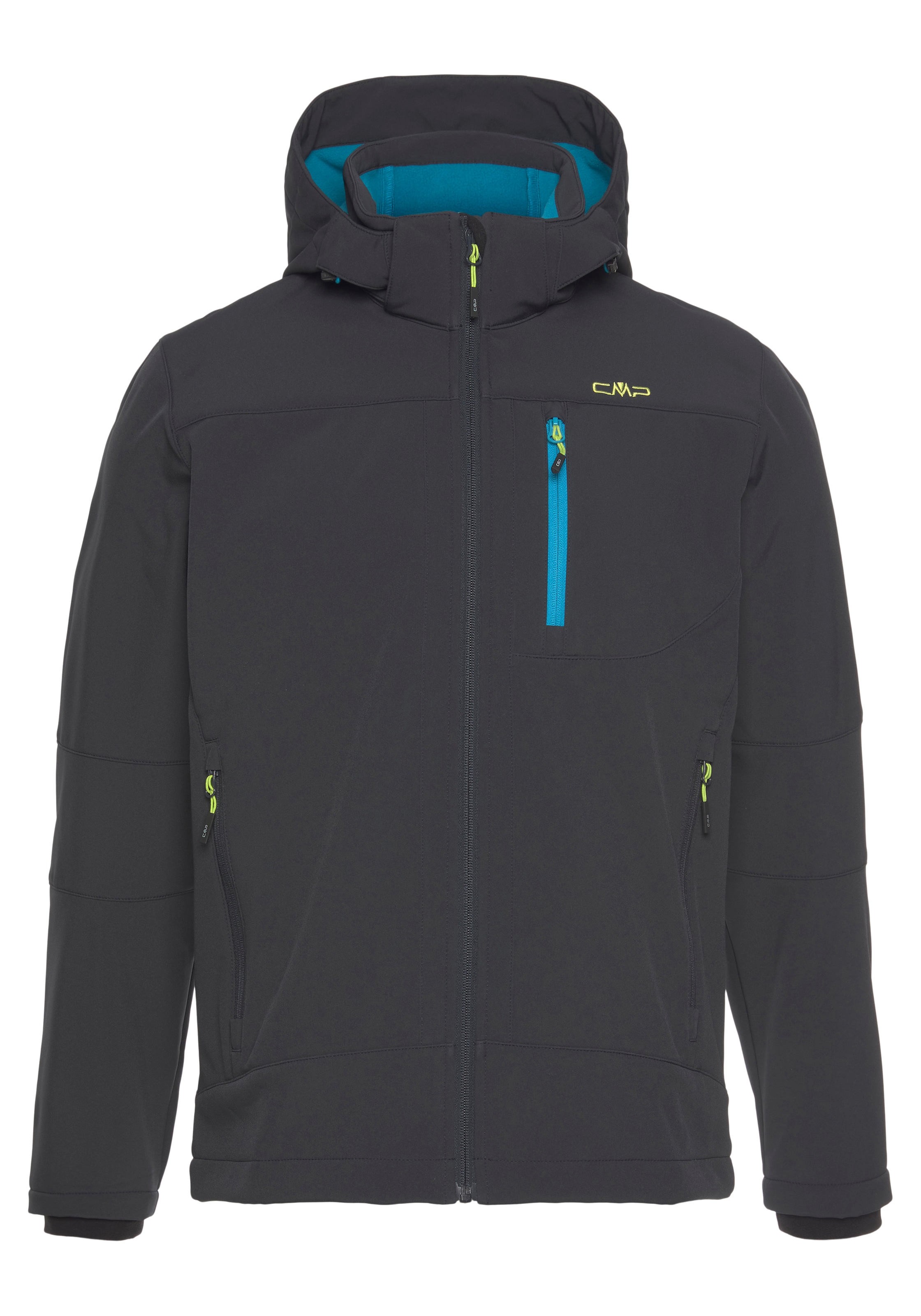 CMP Softshelljacke, mit Kapuze, Winddicht & Wasserabweisend & Atmungsaktiv