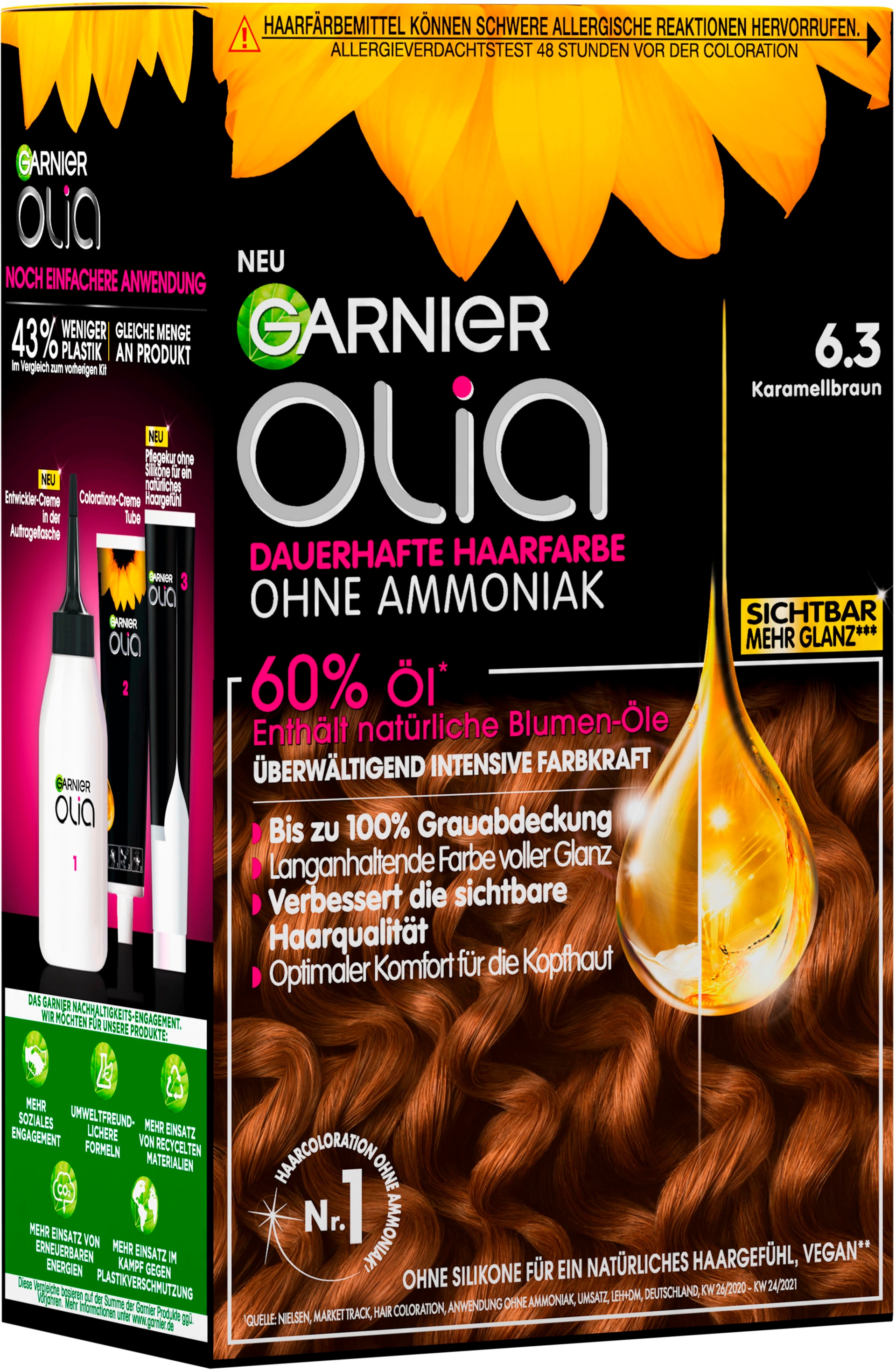 GARNIER Blondierpulver online (Set, dauerhafte Ölbasis tlg.), »Garnier bei Olia OTTO 3 Haarfarbe«