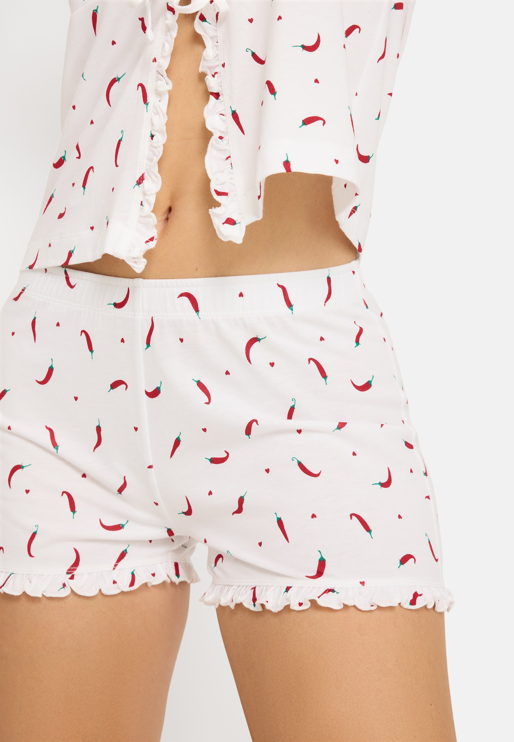 LSCN by LASCANA Shorty 2 mit süßem Chilli-Print