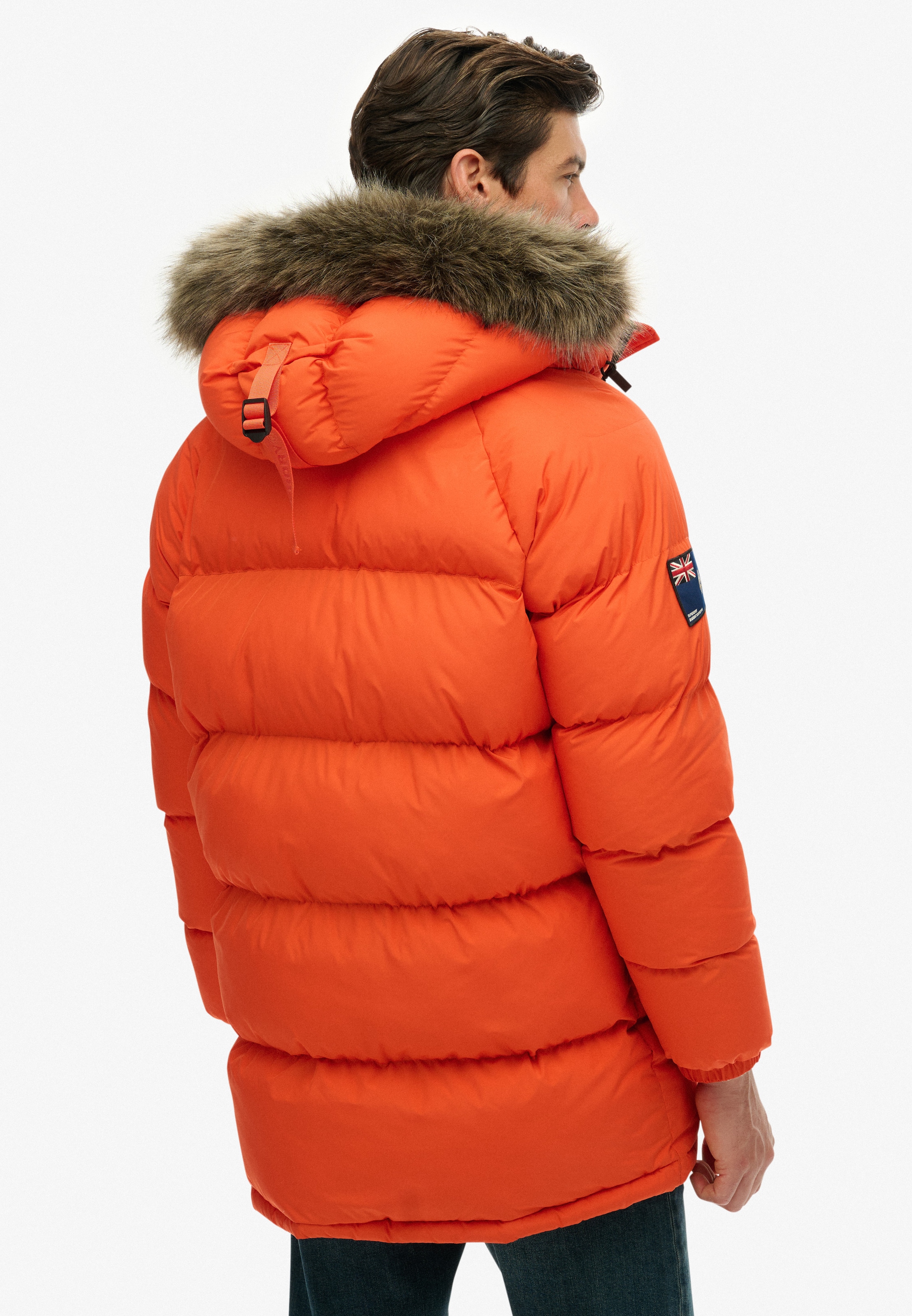 Superdry Steppjacke »EVEREST LONGLINE BAFFLED PARKA«, mit Kapuze