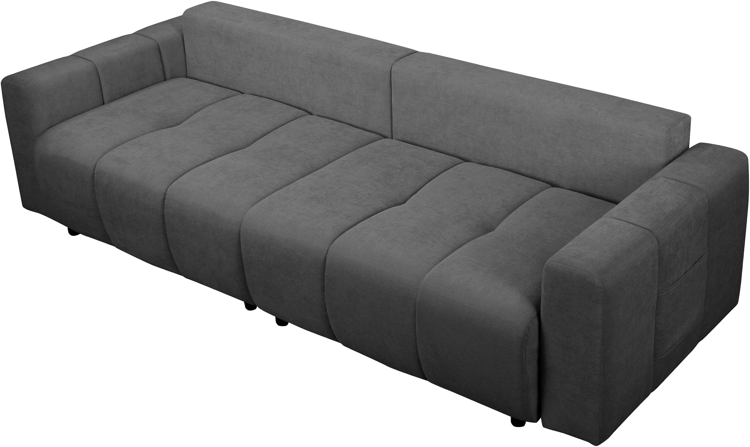 OTTO home Schlafsofa »YLVAA 3-Sitzer, 239cm/Schlafsofa (132/198)-OTTO. Verlässliche Qualität« Tonnentaschen-Federkern, Bettkasten, Feinstruktur weich