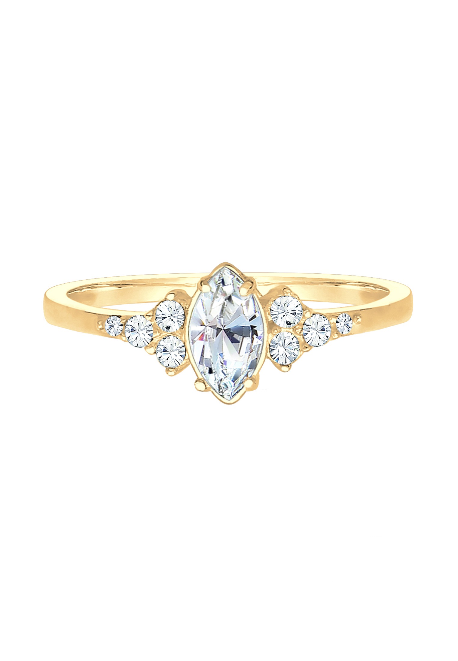 Elli Verlobungsring »Ring Marquise Design 925 Silber, mit Kristallen von Swarovski®«