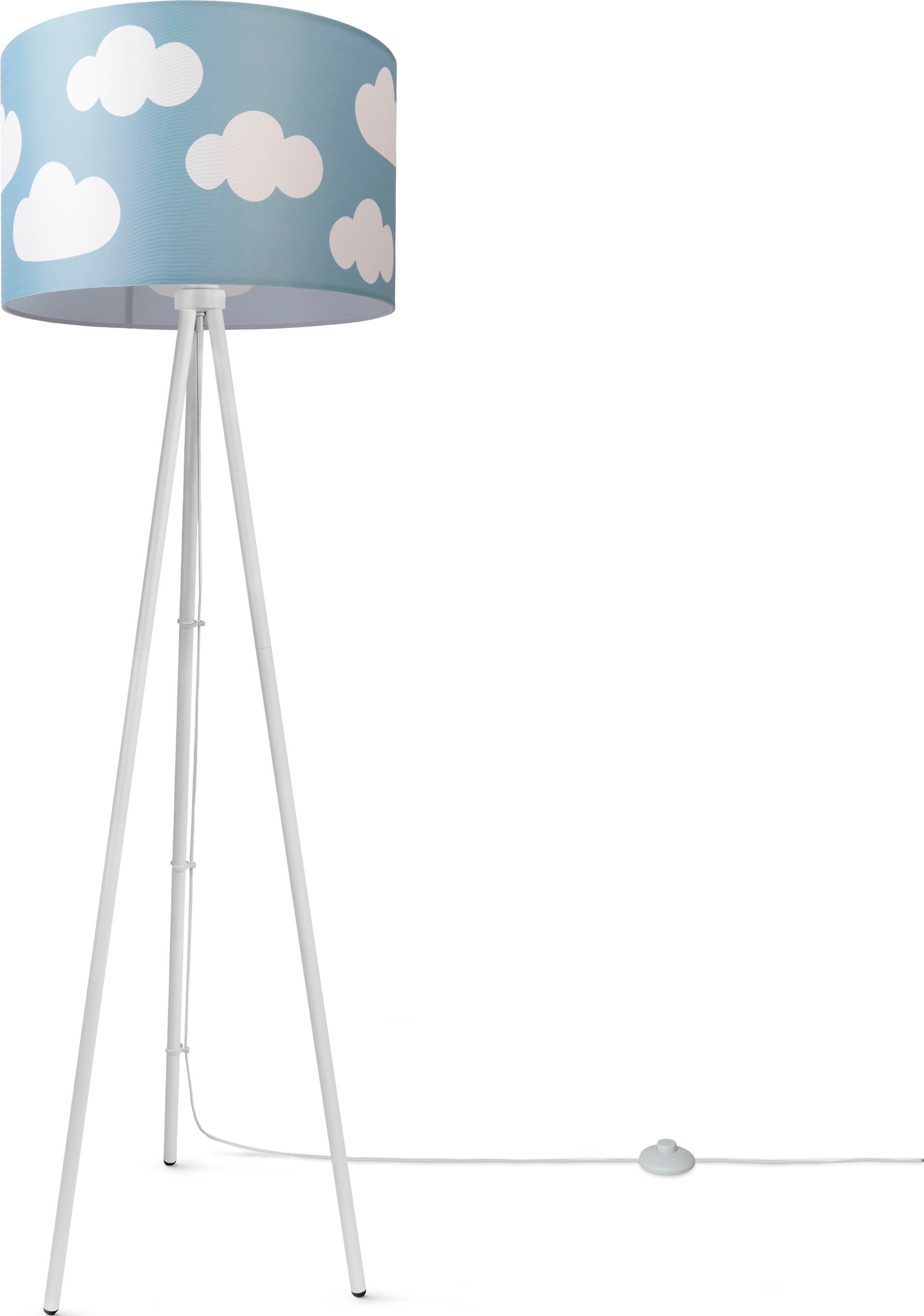 Home Stehlampe Pastell Paco Stehlampe Spielzimmer Cosmo«, Kinderzimmer Stoff OTTO Wolken bei Lampenschirm »Trina