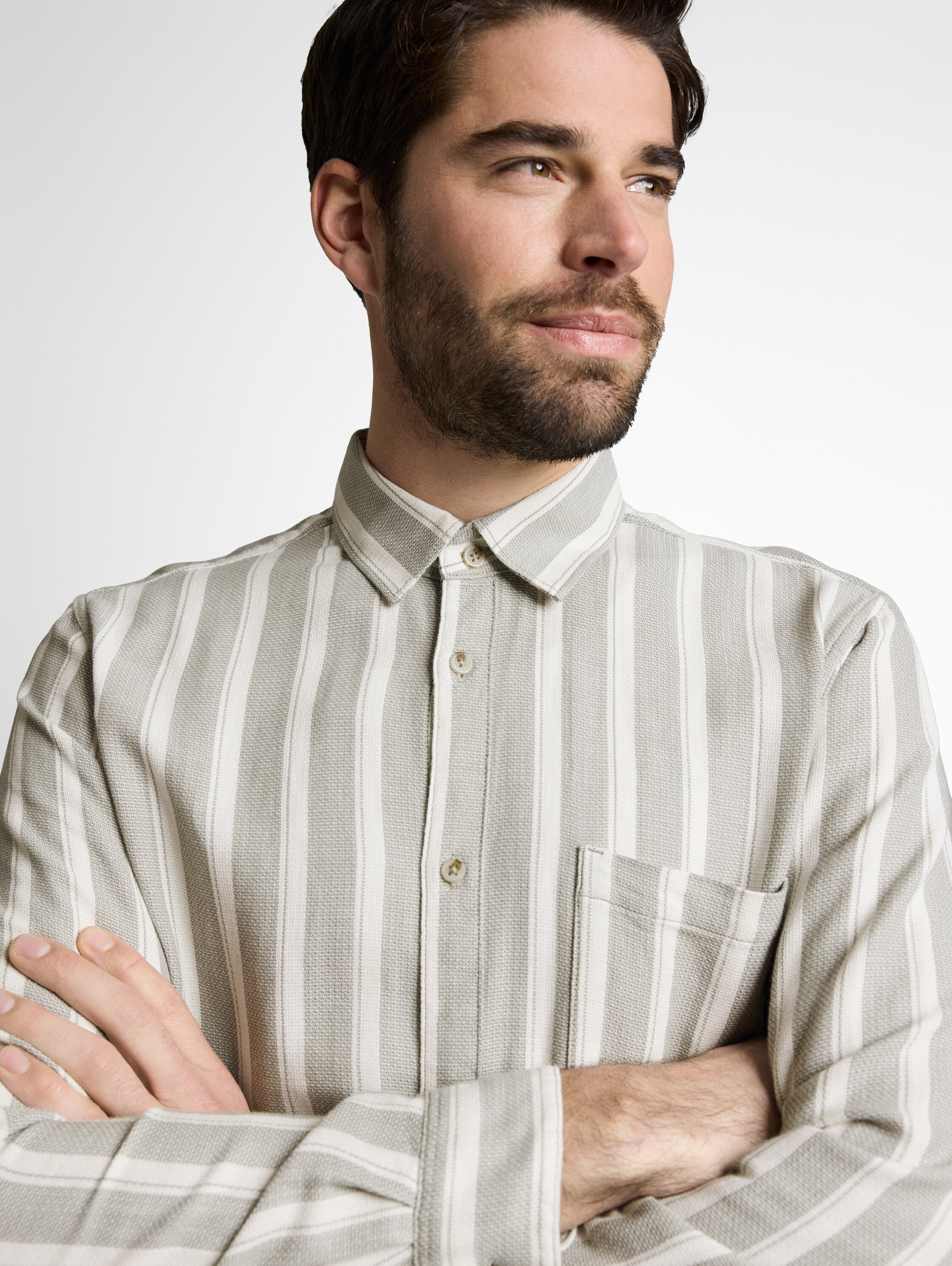 TOM TAILOR Langarmhemd mit Brust Tasche