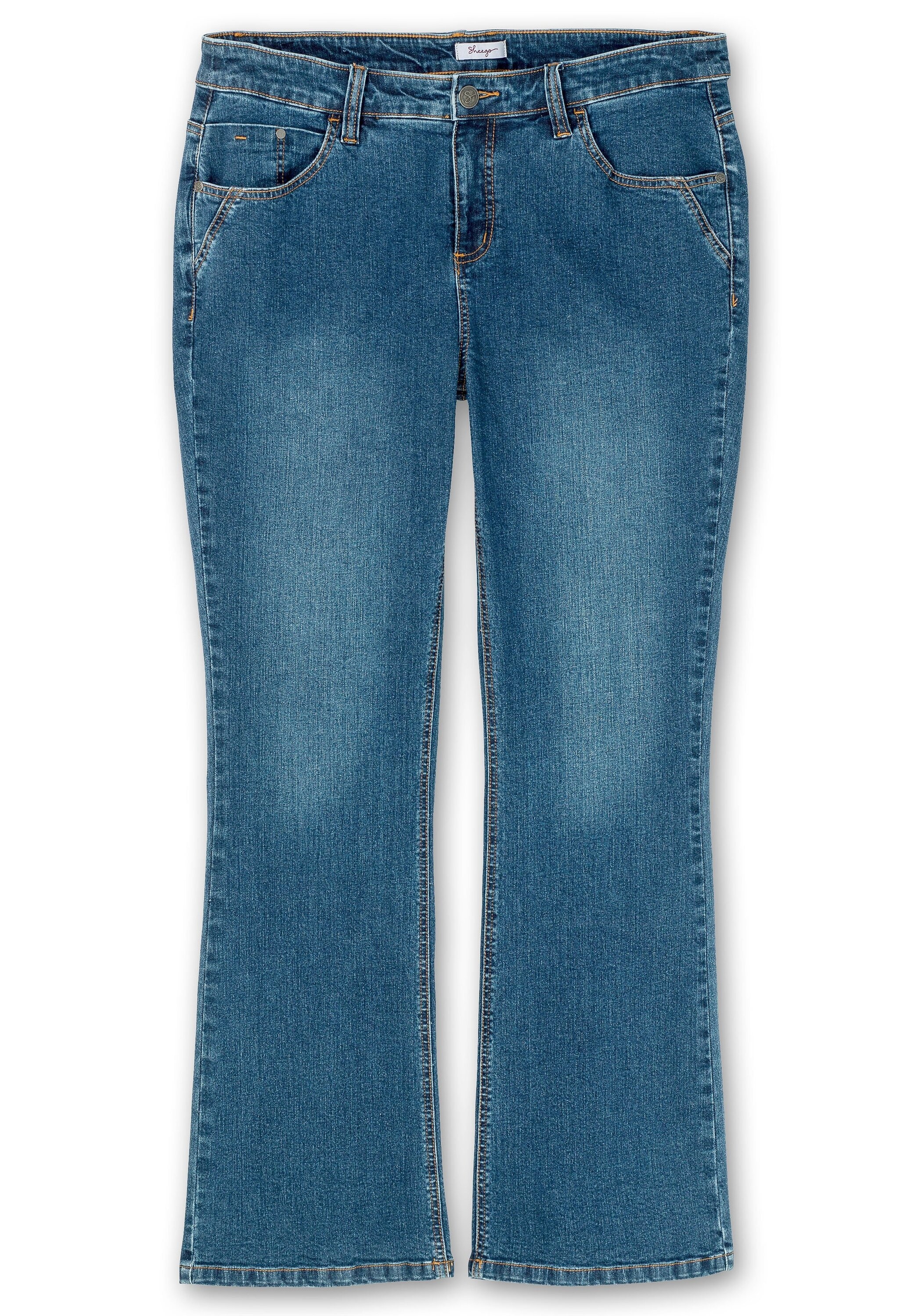 Sheego Bootcut-Jeans »Bootcut-Jeans SUSANNE ideal bei viel Bauch und schmalen Beinen«