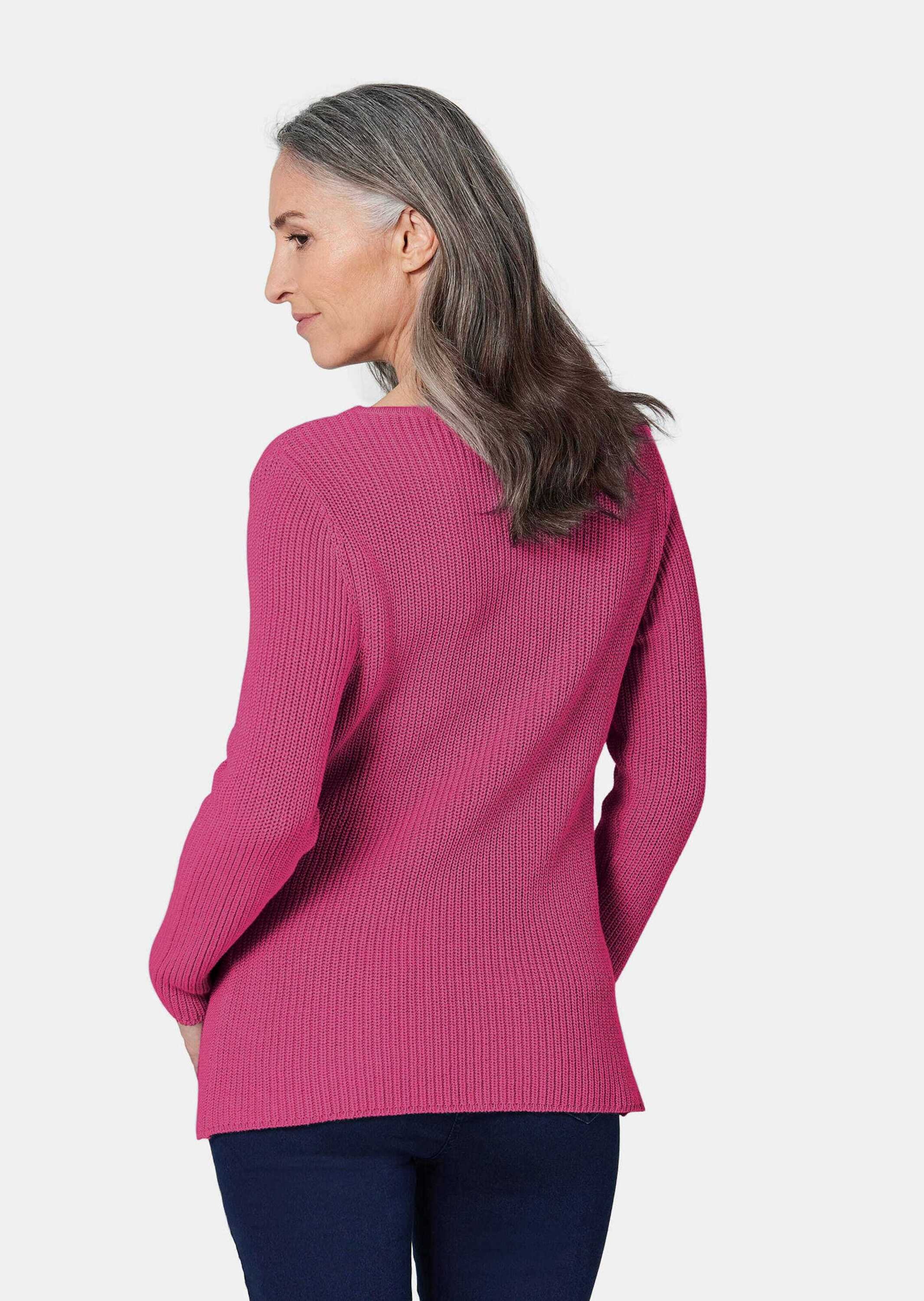 GOLDNER Strickpullover »Figurschmeichelnder Pullover aus reiner Baumwolle«