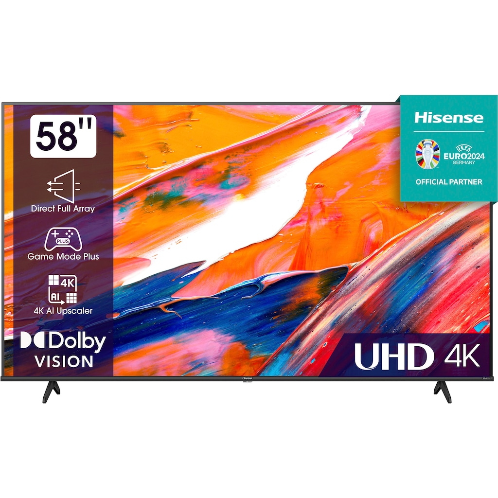 Hisense LED-Fernseher »58E61KT«, 146 cm/58 Zoll, 4K Ultra HD, Smart-TV, Smart-TV, Dolby Vision, Triple Tuner DVB-C/S/S2/T/T2