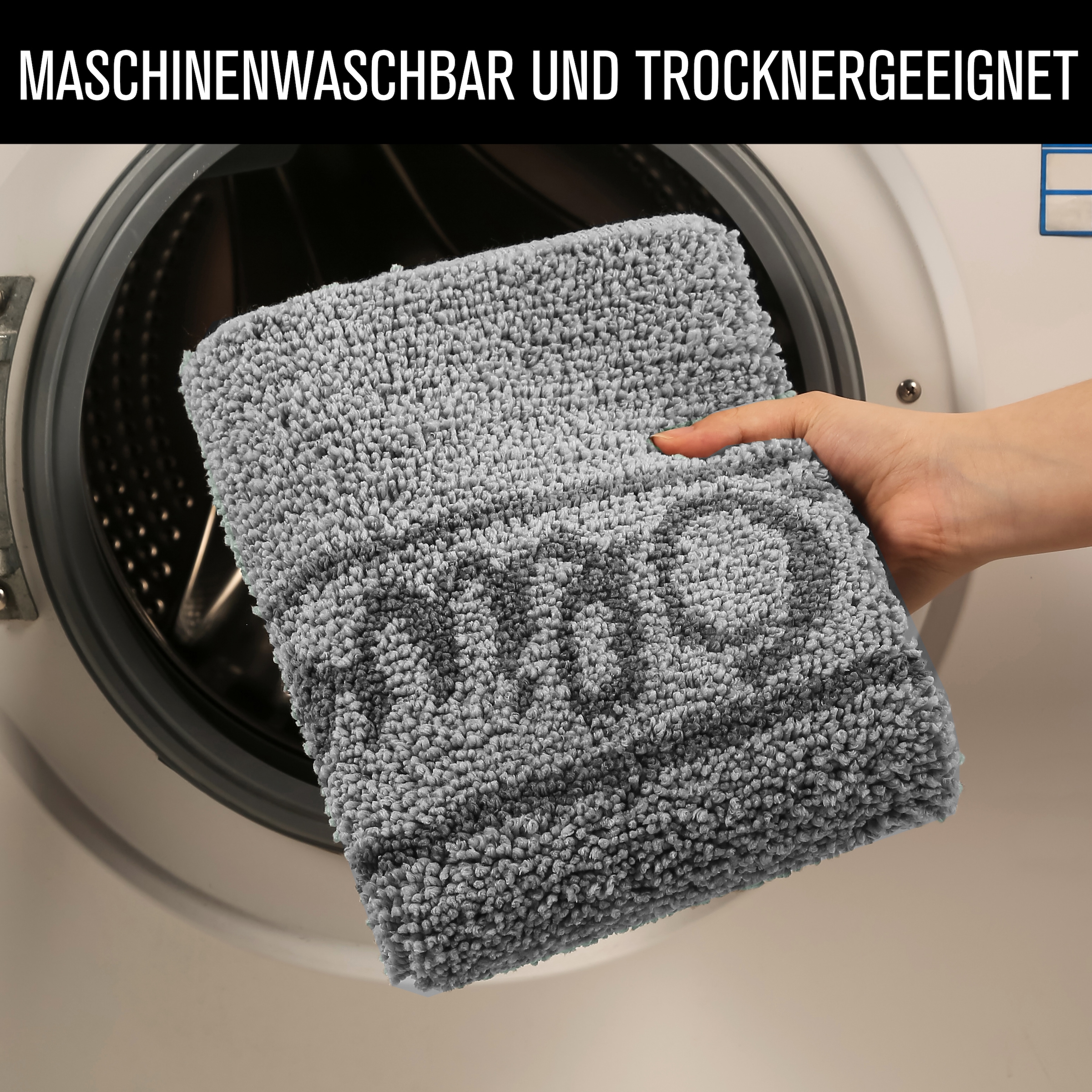 s.Oliver Badematte »Allie, Badvorleger, Badezimmer Teppich, Duschvorleger«, rutschhemmend beschichtet, strapazierfähig-schnell trocknend, Badteppich, weiche Haptik, unifarben mit s.Oliver Schriftzug