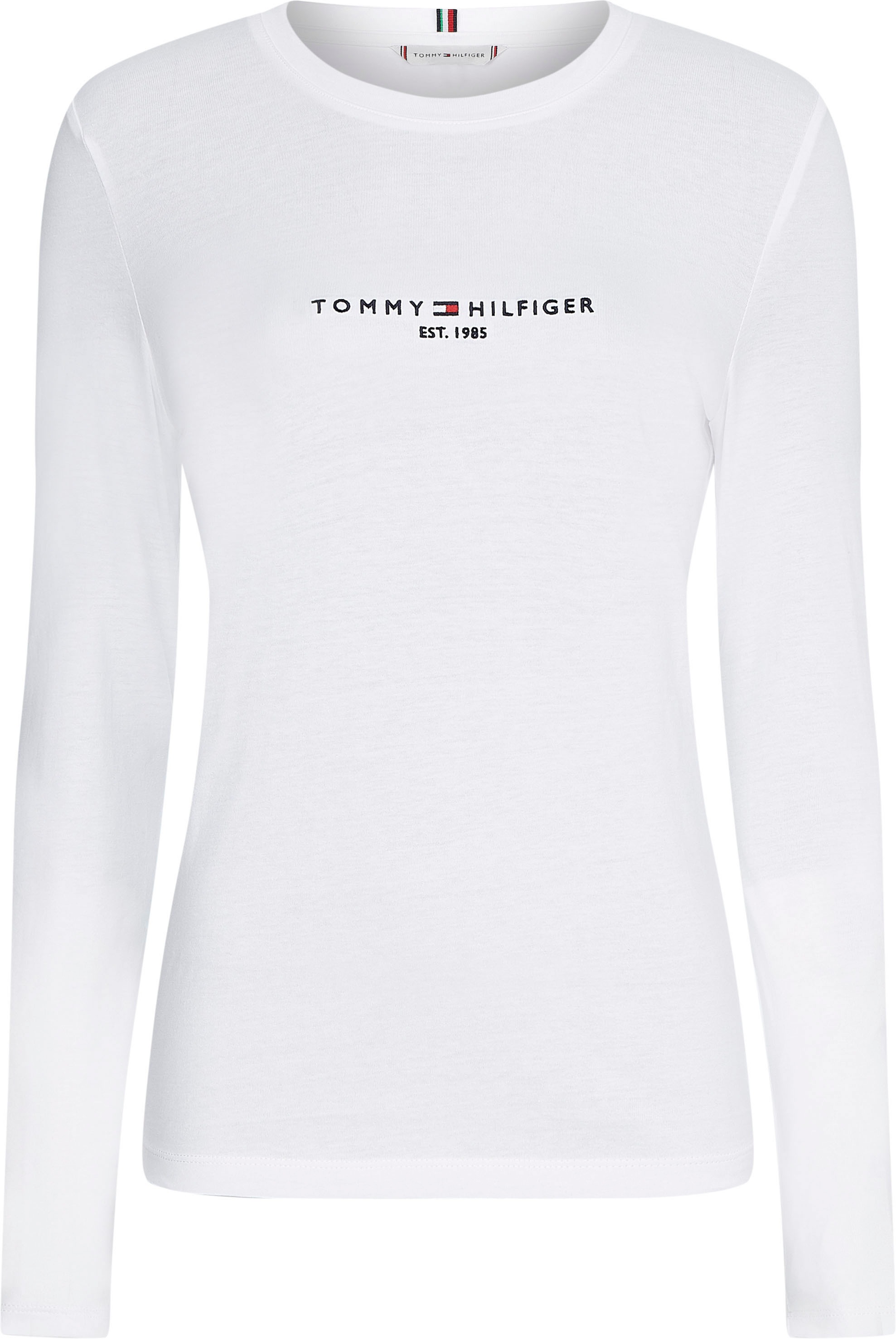 Tommy Hilfiger Rundhalsshirt »REGULAR HILFIGER C-NK TEE LS«, mit Logo-Stickerei