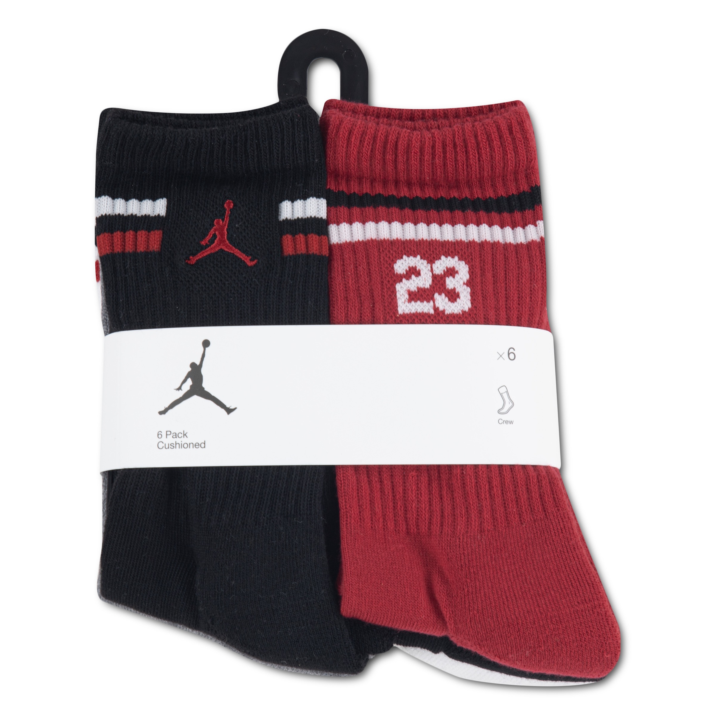Jordan Sportsocken »JHB JORDAN ICON STRIPE 6PK CRE« 6 Paar tlg. für Kinder, im 6er-Set, atmungsaktives Polyestergemisch