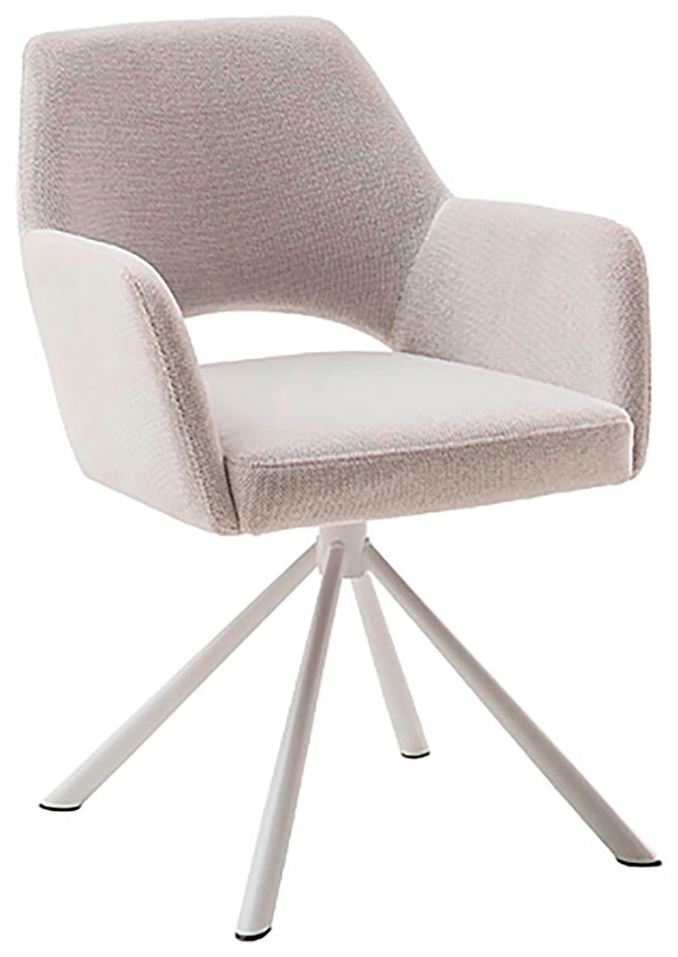 MCA furniture 4-Fußstuhl »BEVERLY«, (Set), 2 St., Chenilleoptik, Esszimmerstuhl,Chenilleoptik,360°drehbar,Sitzhöhe 49cm,belastbar 120kg