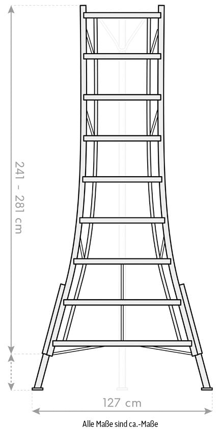 Niwaki Vielzweckleiter Gartenleiter, gleicht Unebenheiten im Gelände aus