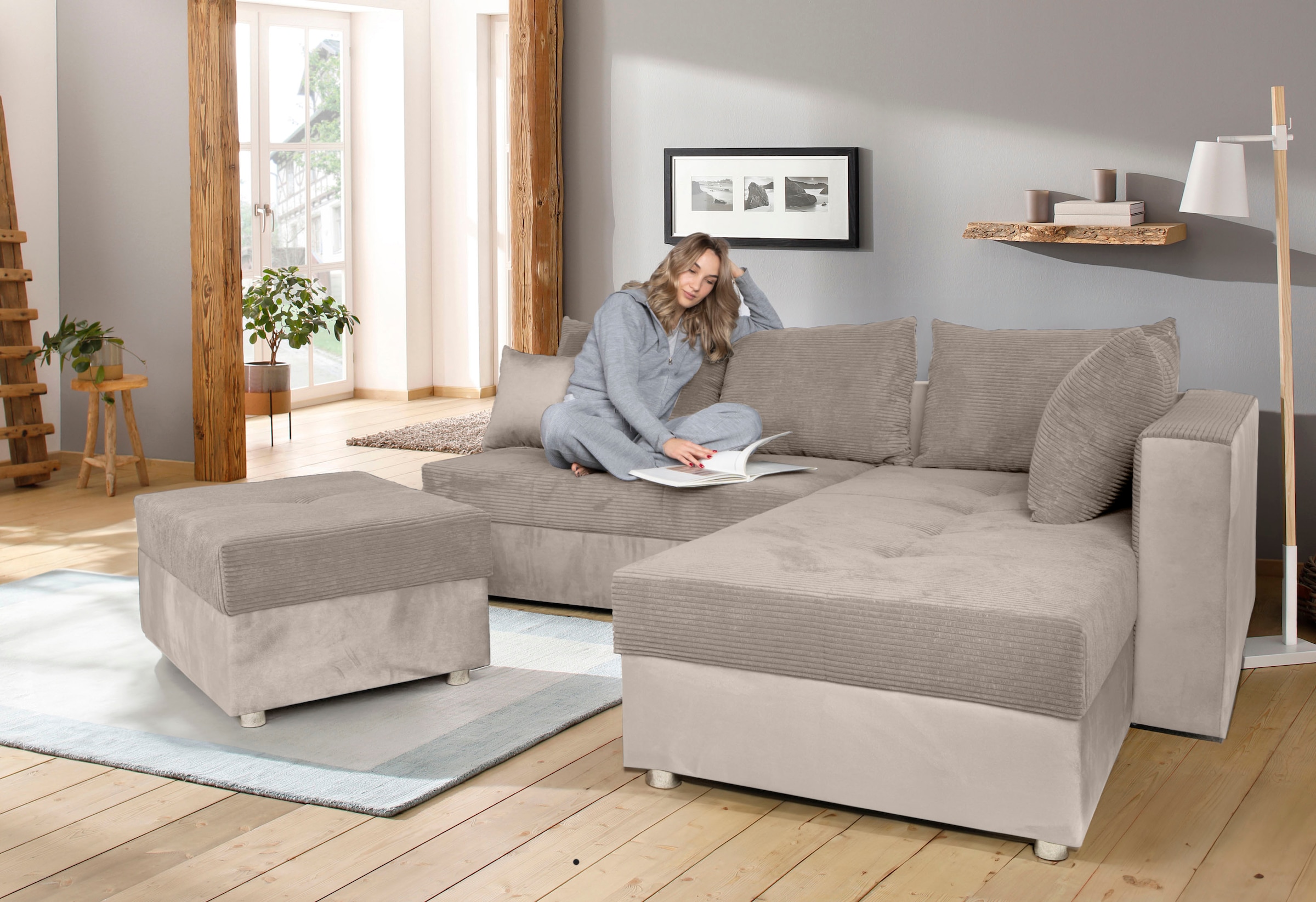 Ecksofa »30 Jahre Jubiläums-Modell Italia L-Form«, mit Bettfunktion und Bettkasten, in...