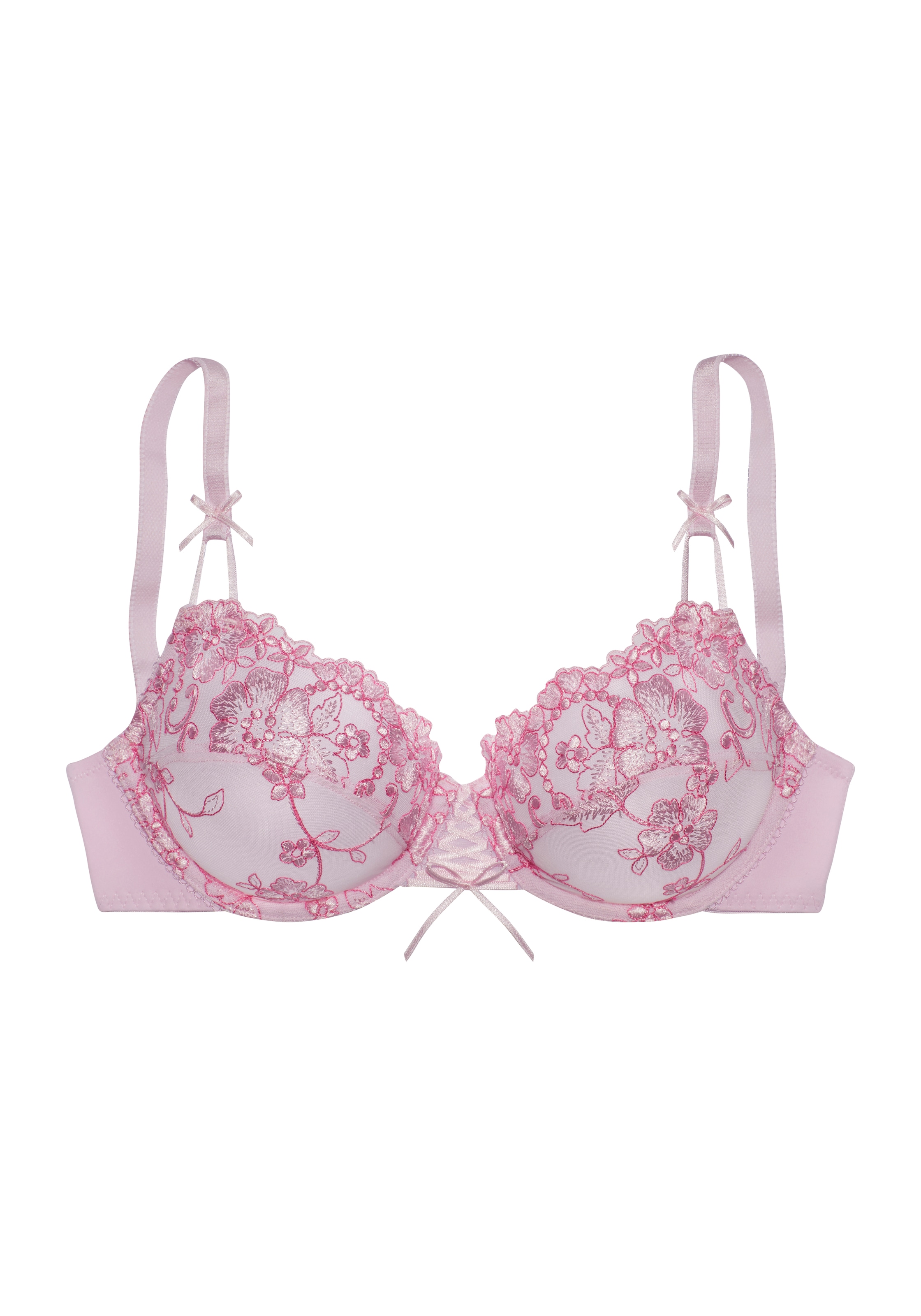 LASCANA Bügel-BH »Wanda«, mit Zierschnürung und Stickerei Spitze, Dessous