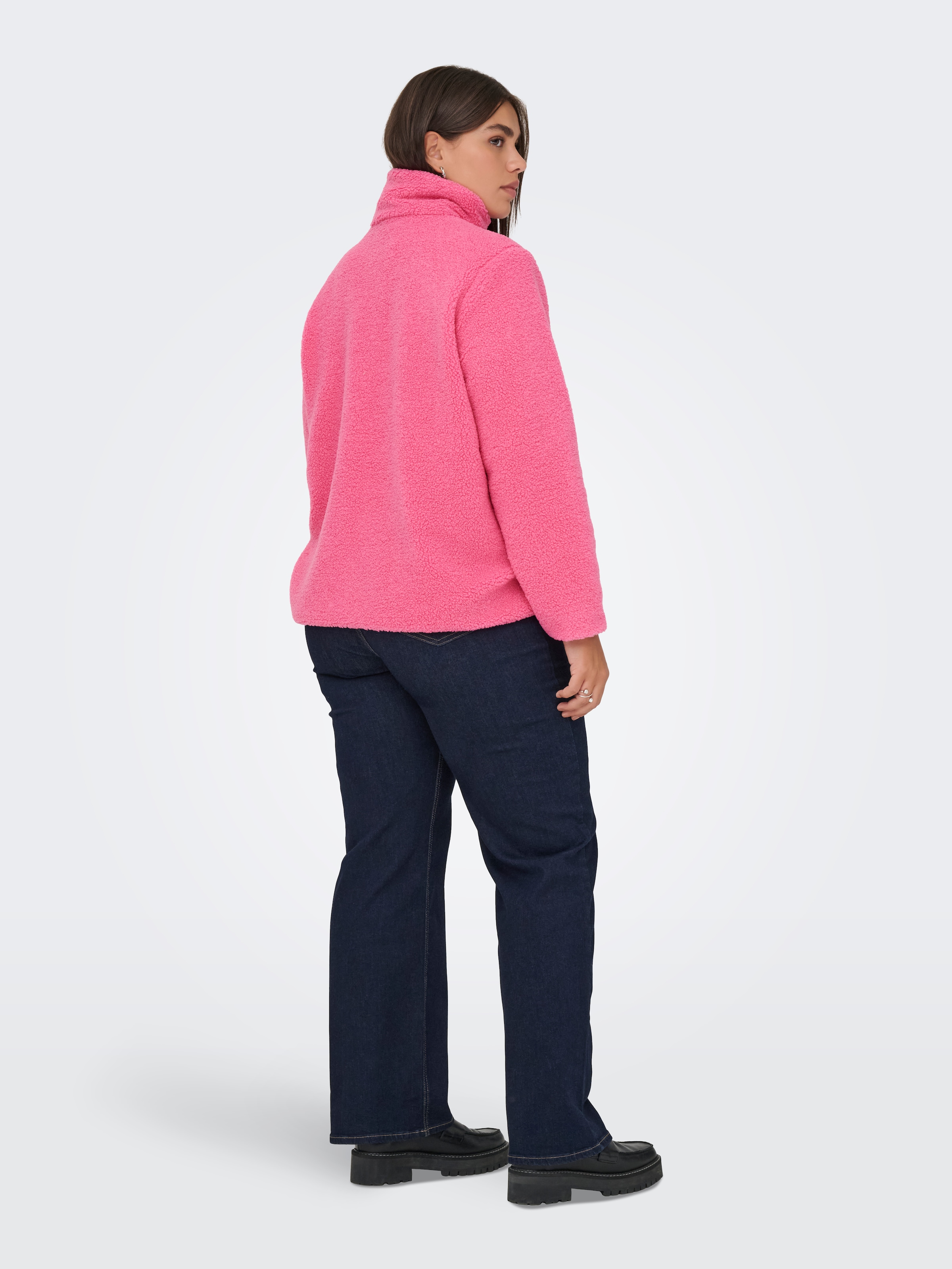 ONLY CARMAKOMA Plüschjacke »CARHOLLY TEDDY L/S ZIP SWT«