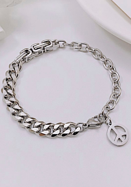 Firetti Edelstahlarmband »Schmuck Geschenk Peace, Frieden«