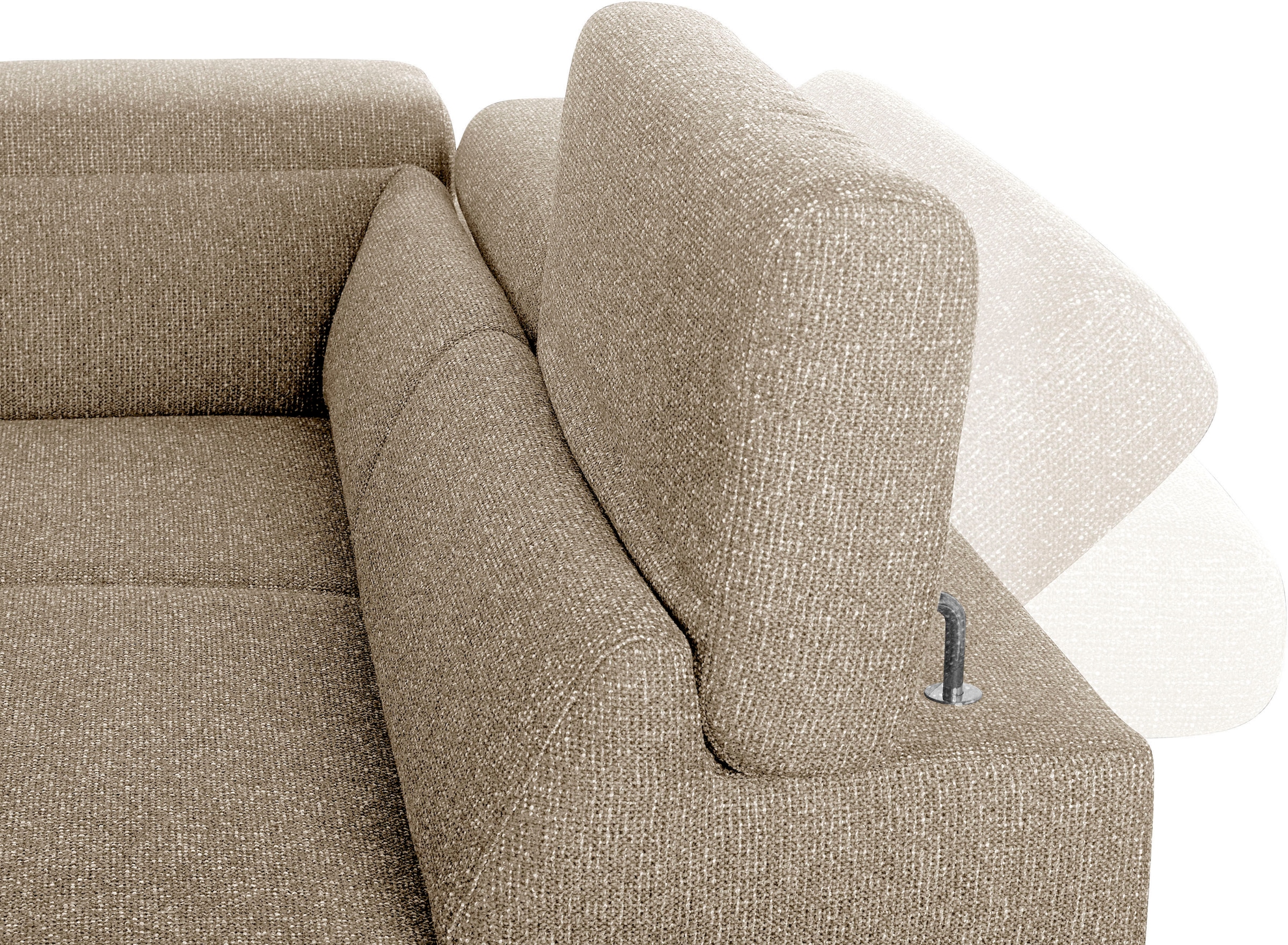 W.SCHILLIG Ecksofa »finn, toller Sitzkomfort, L-Form, hochwertige Verarbeitungsdetails«, German Design Award 2016, Fußgestell Chrom glänzend, Breite 281 cm