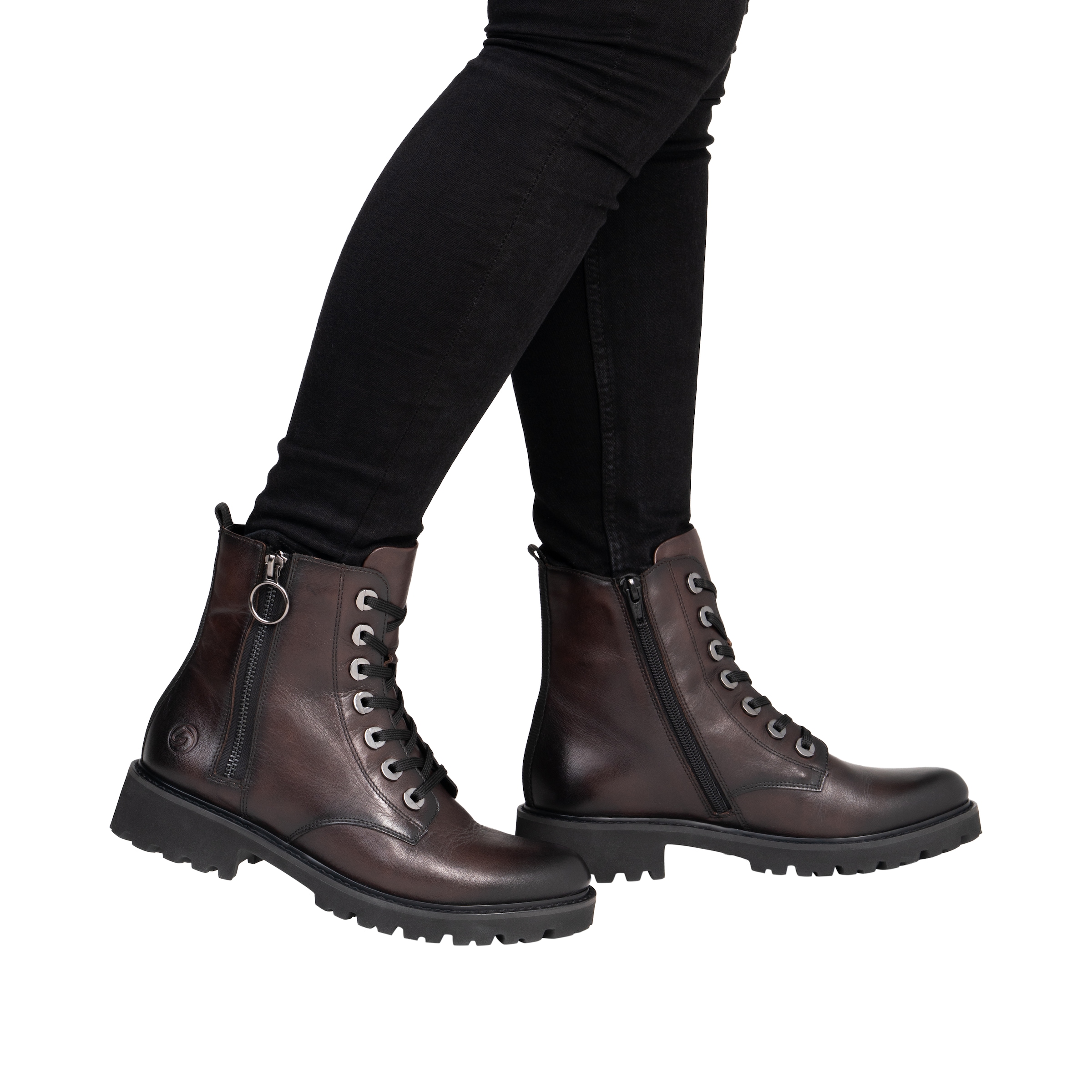 Remonte Schnürstiefelette  Blockabsatz, Stiefelette, Schnürboots, im modischen Used Look
