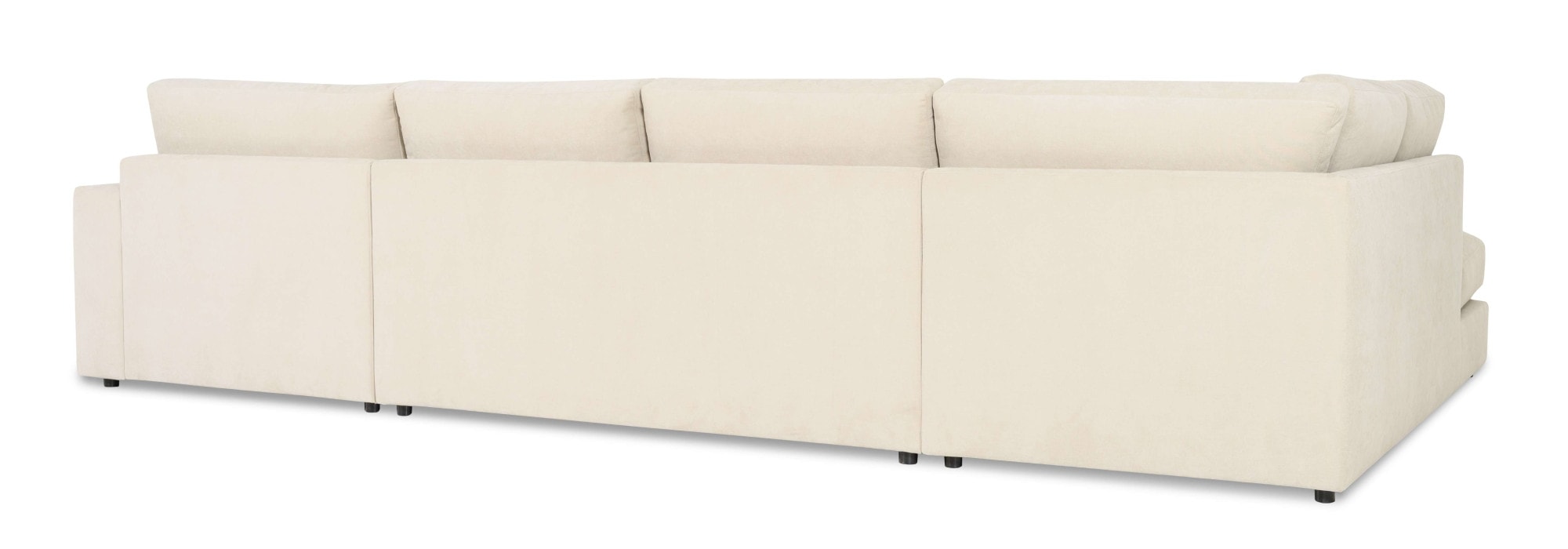 OTTO home Wohnlandschaft »Nivette, weiches Chenille« Breite 386 cm, U-Form, bodentief, 6 Zierkissen inkl.