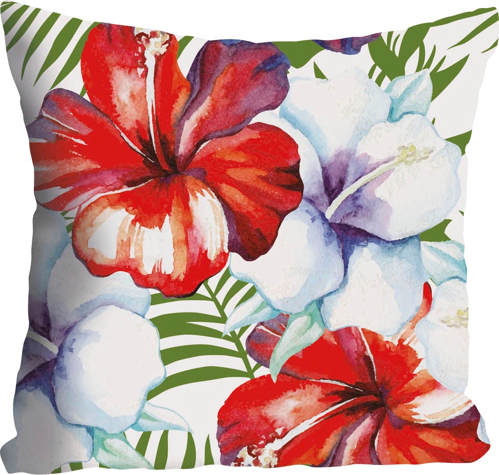 queence Kissenhülle »Liam«, (1 St.), mit Hibiscusblüten