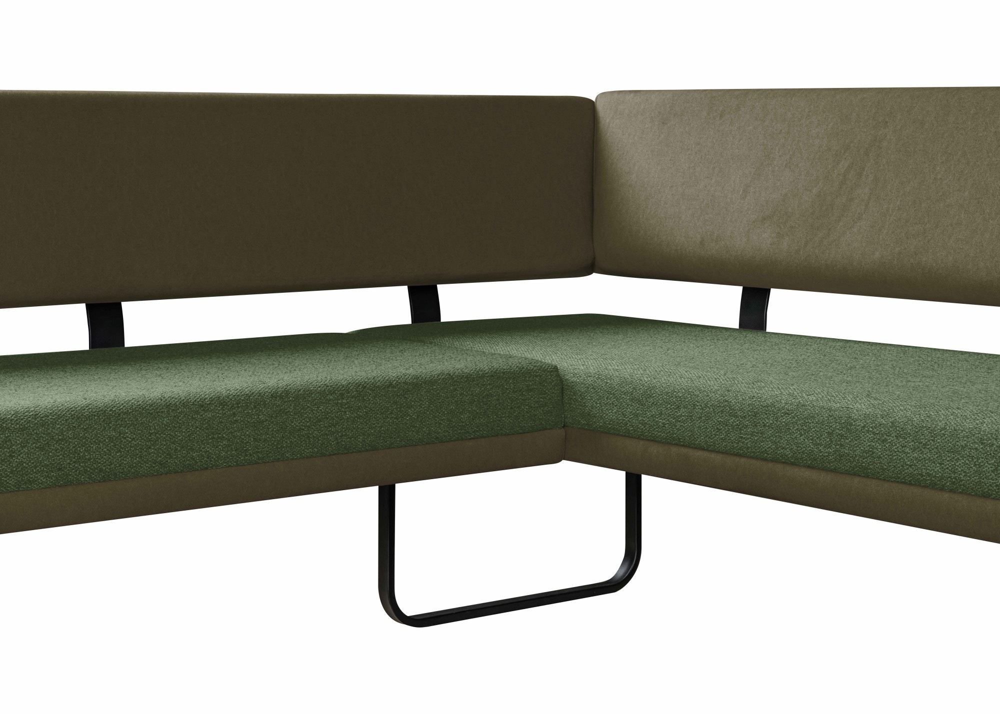 OTTO home Eckbankgruppe »Gabi Essecke, Sitzgruppe, Eckbankgruppe, Küchenbankgruppe« Set, 4tlg, 4 tlg. tlg. Gestell aus matt-schwarzem Flachmetall, stabil, 2-Stoff-Design